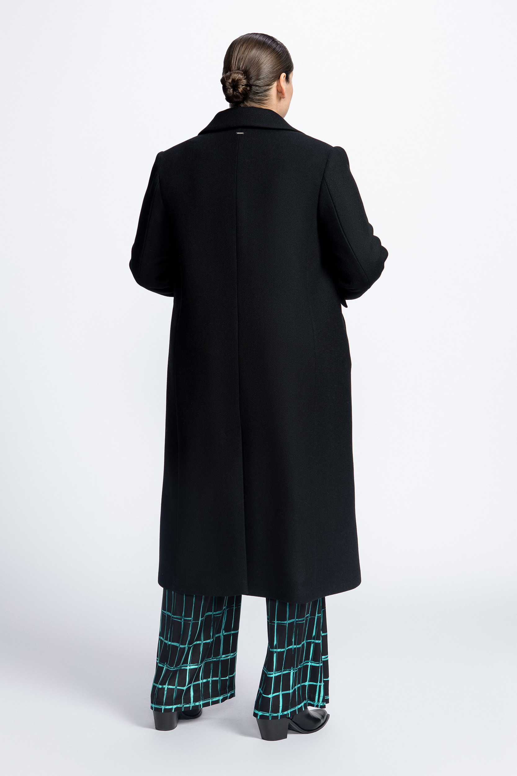 Long smart twill coat