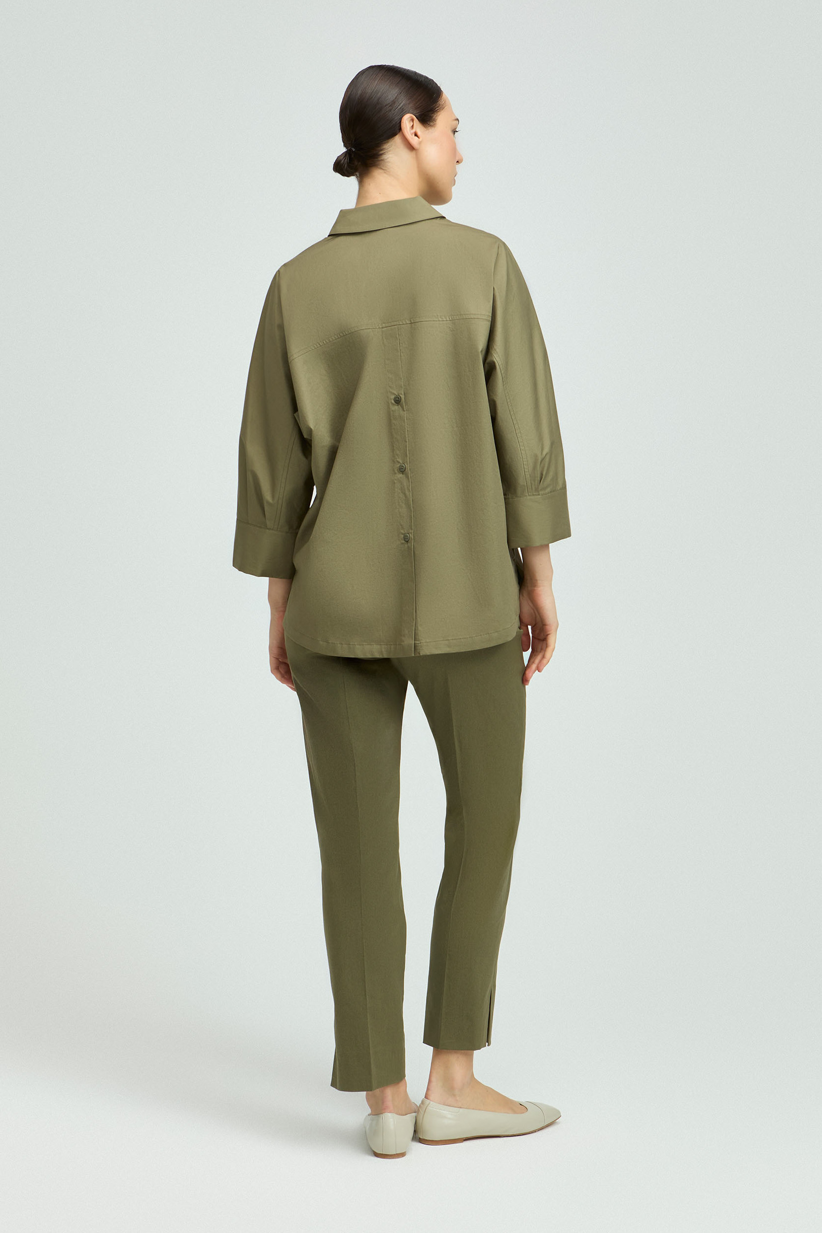 Pantalon à jambes étroites en coton