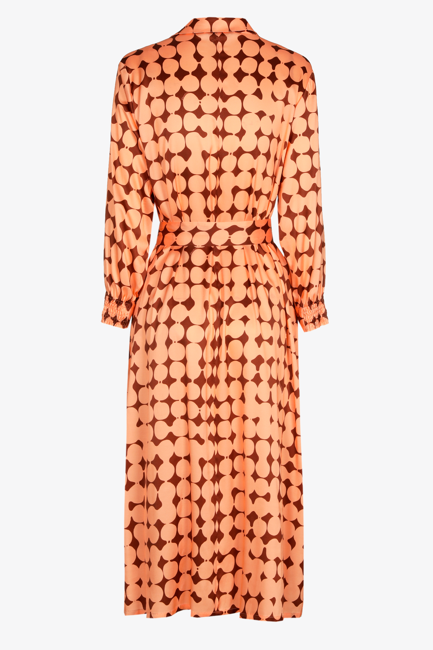 Shirt dress with in-house dot print