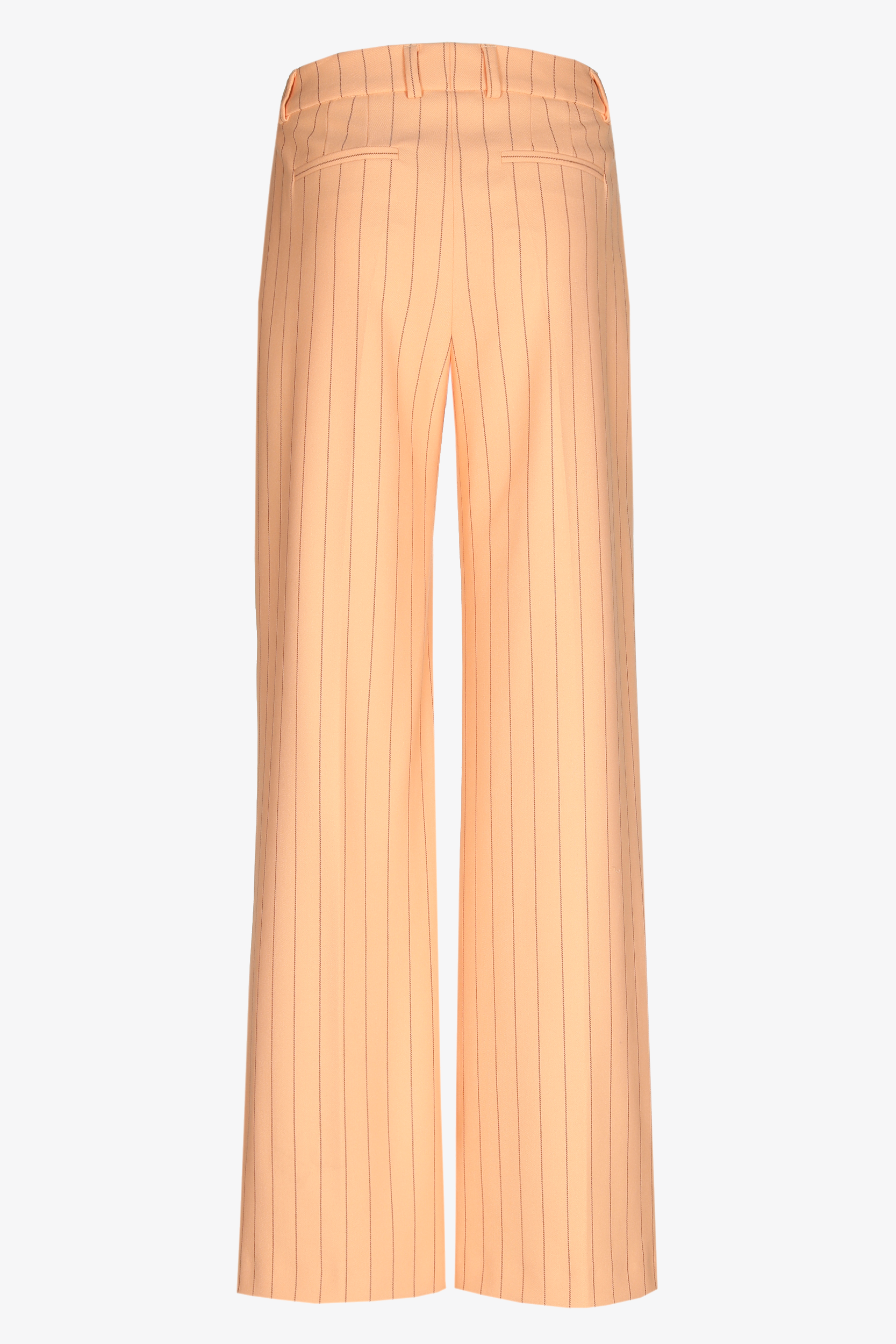 Pinstripe trousers with wide legs