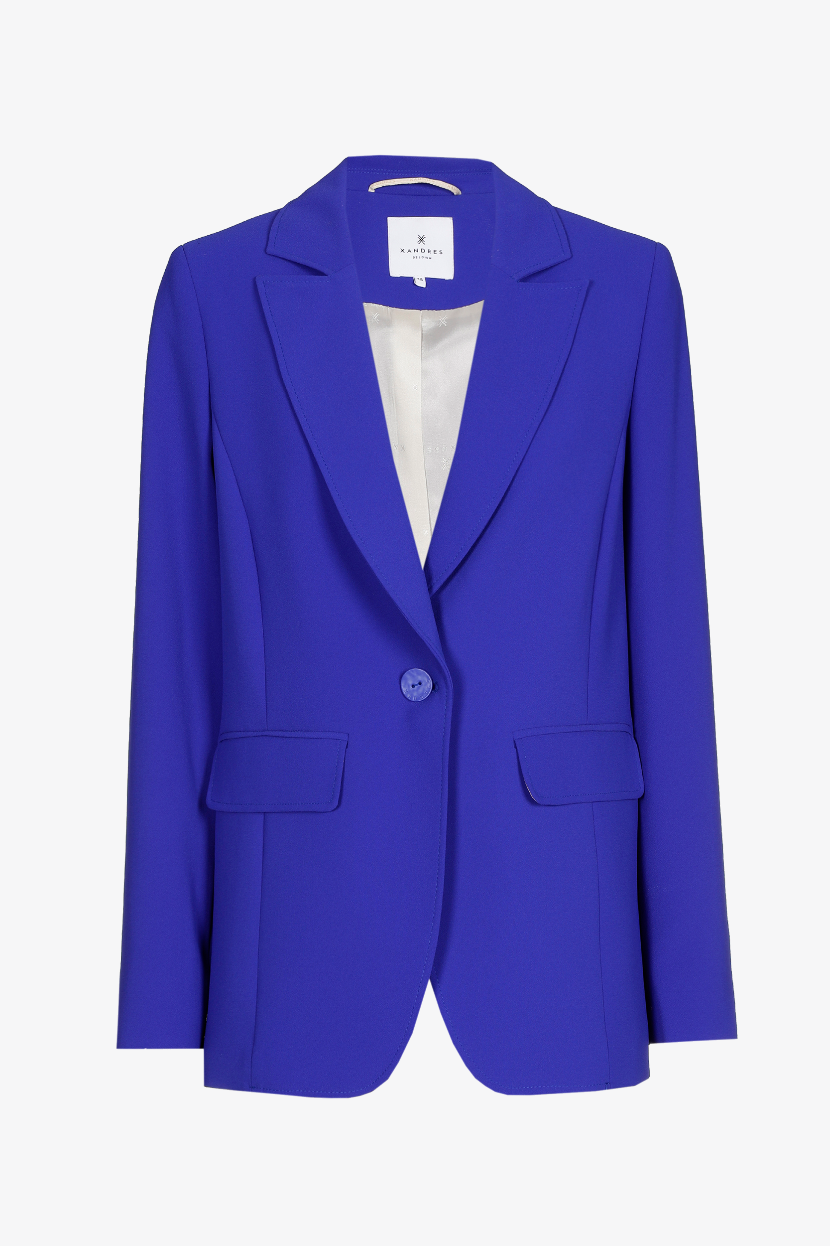 Blazer with subtly rounded hem