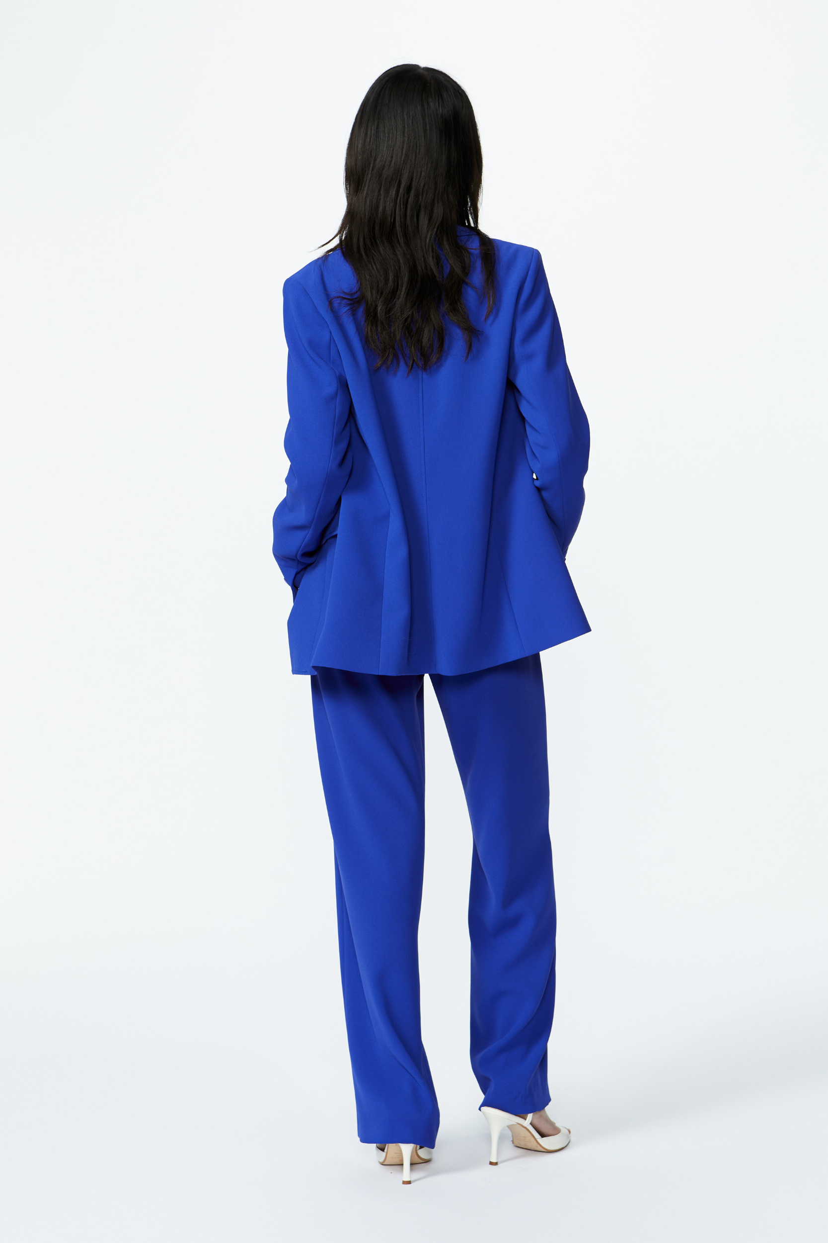 Blazer with subtly rounded hem