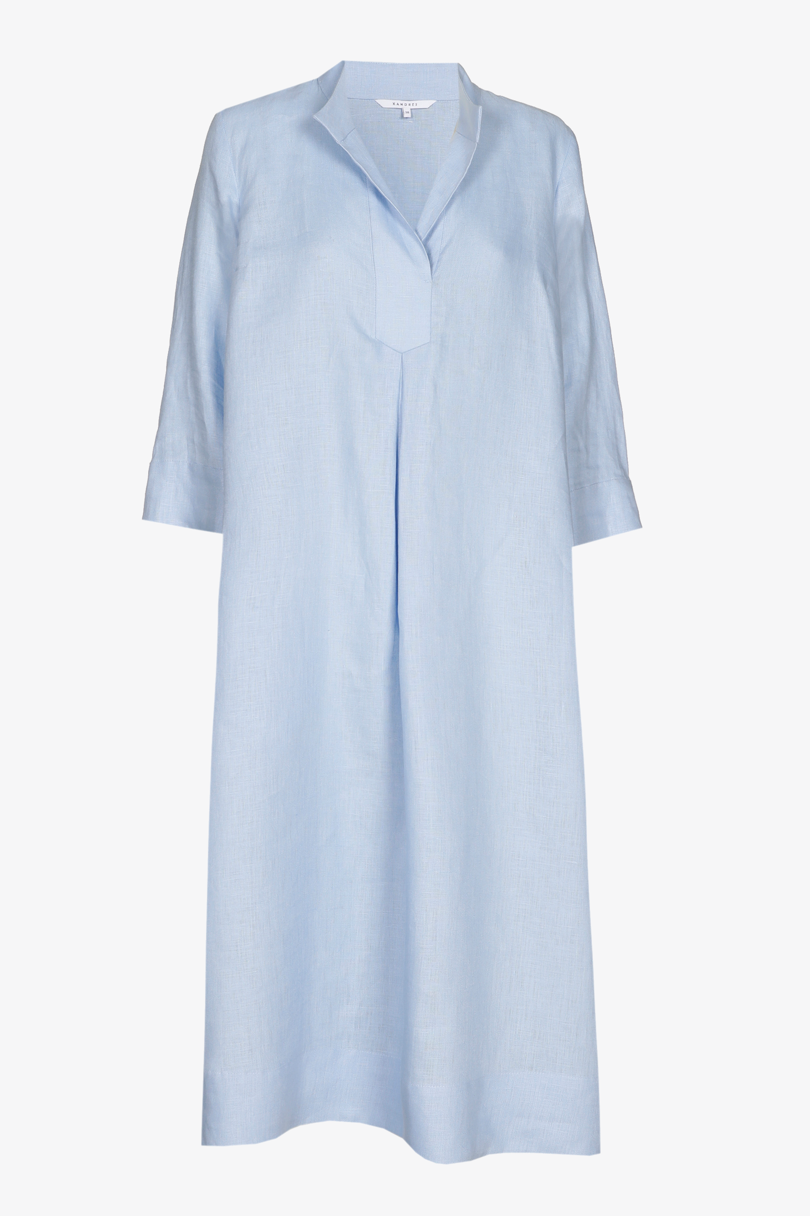 Linen dress with V-neck