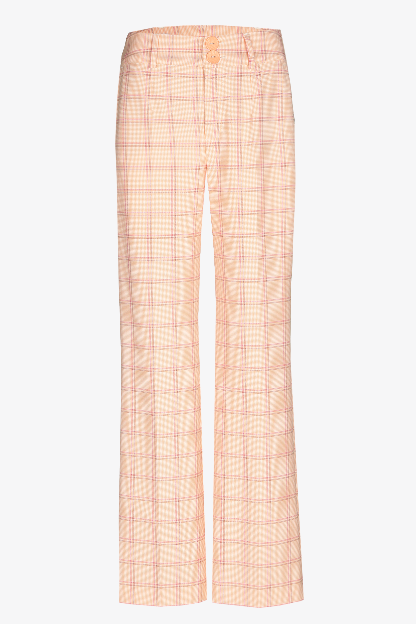 Checked trousers with high waist 