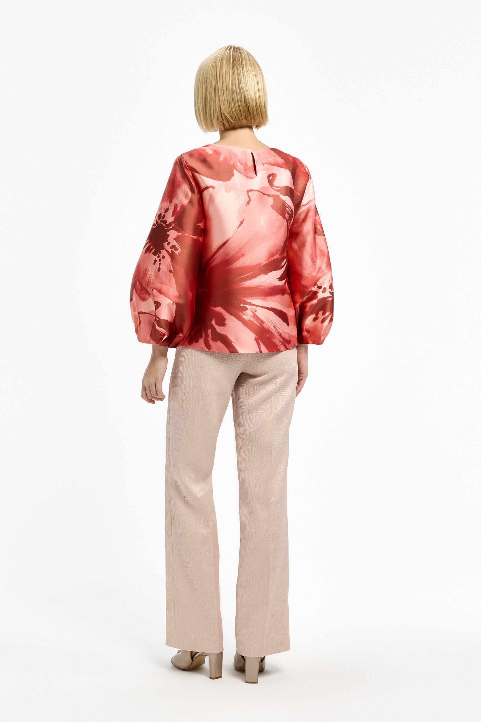 Jacquard trousers with subtle lurex