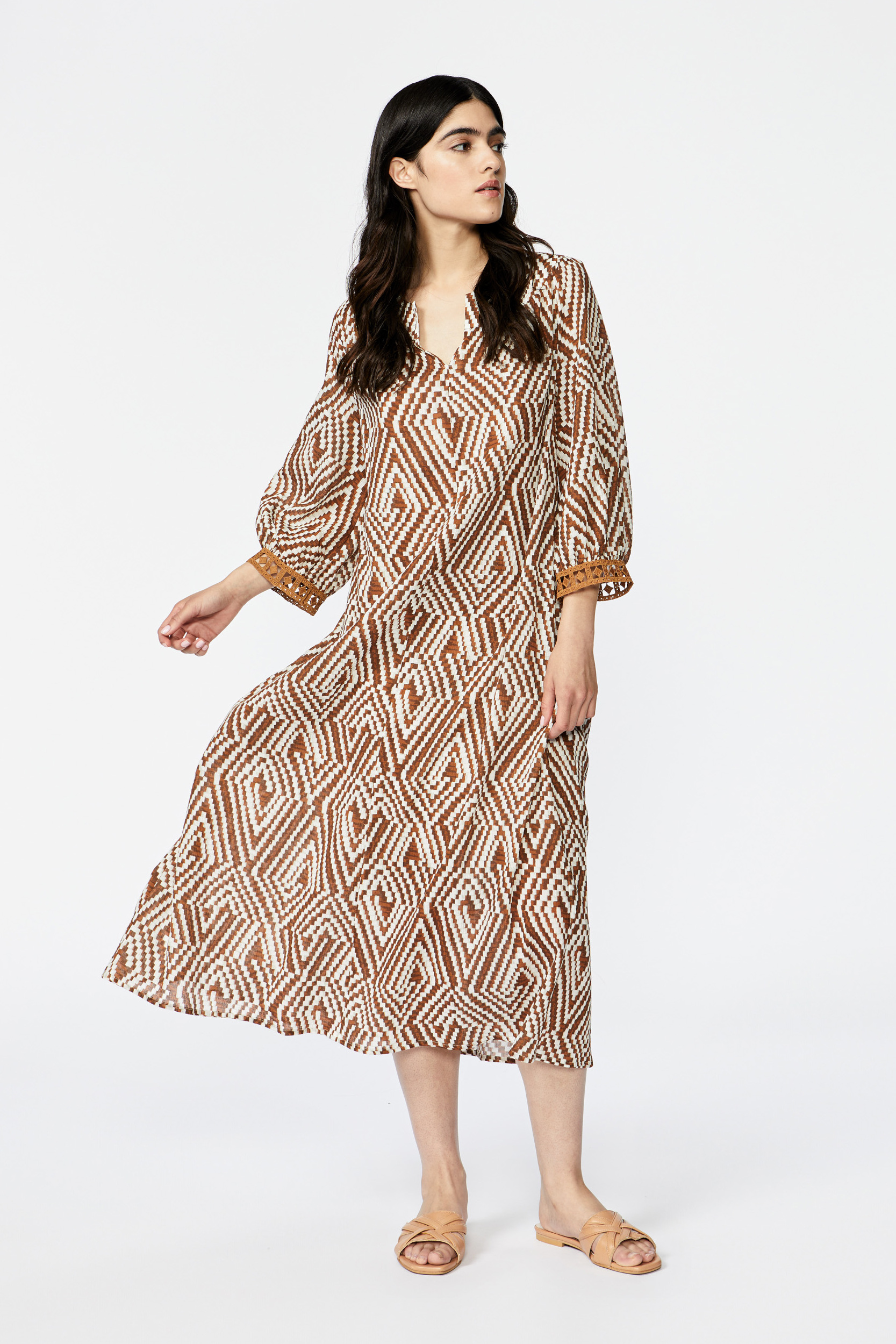 Boho-Kleid aus Baumwolle
