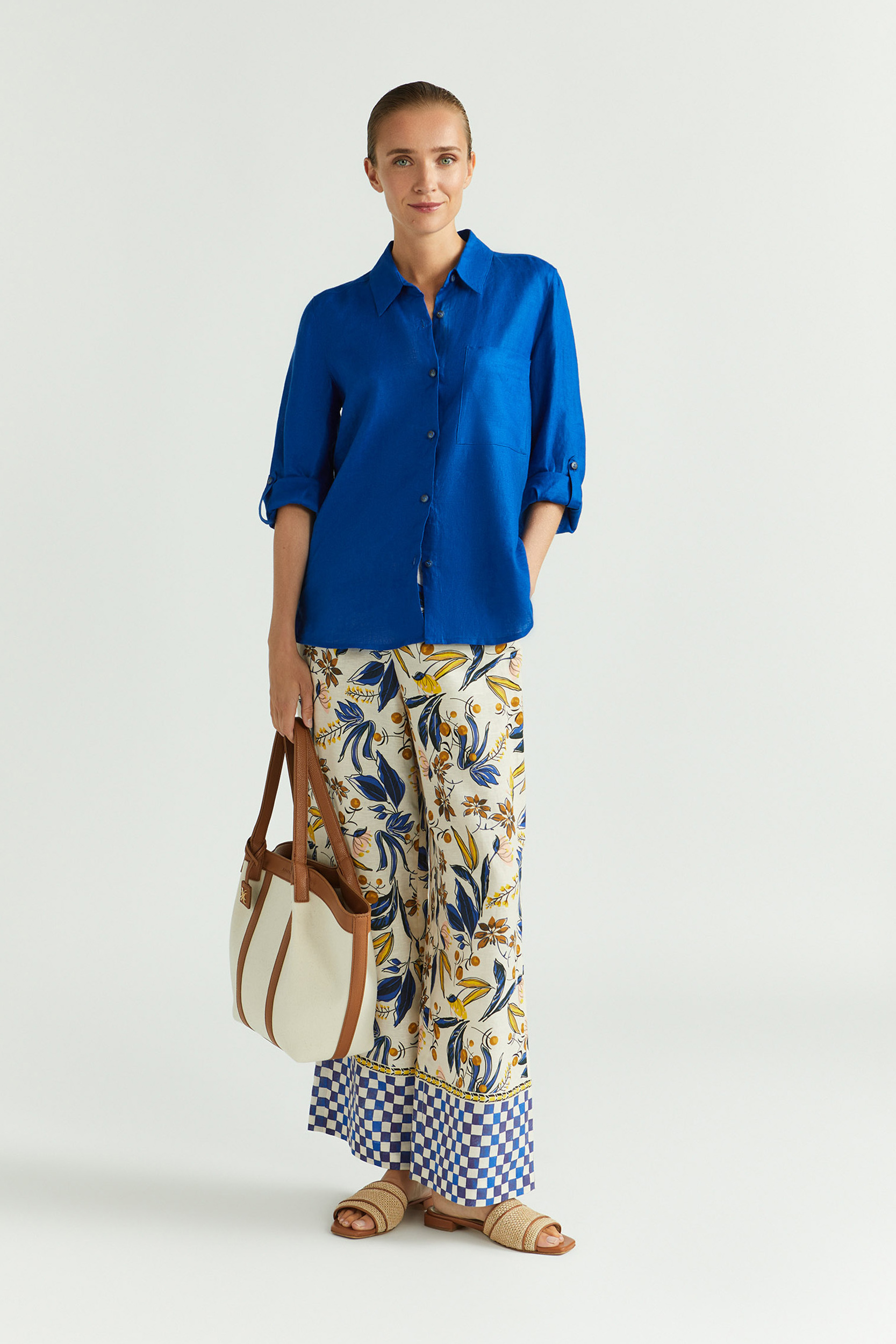 Hemdblouse in zomers linnen