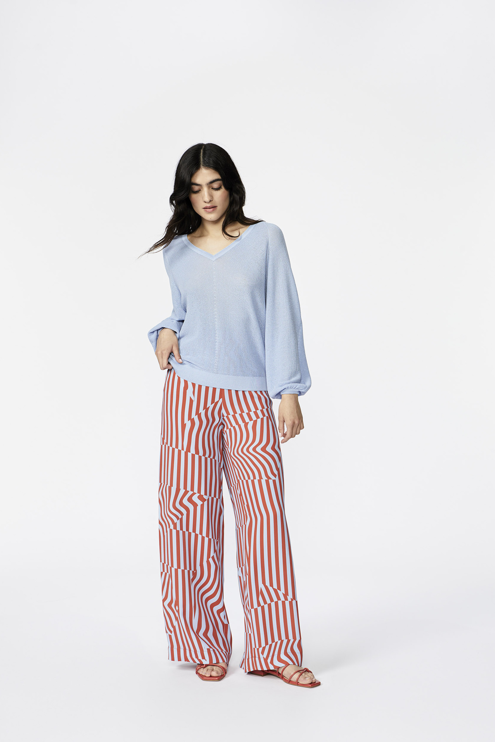 Wide trousers with print