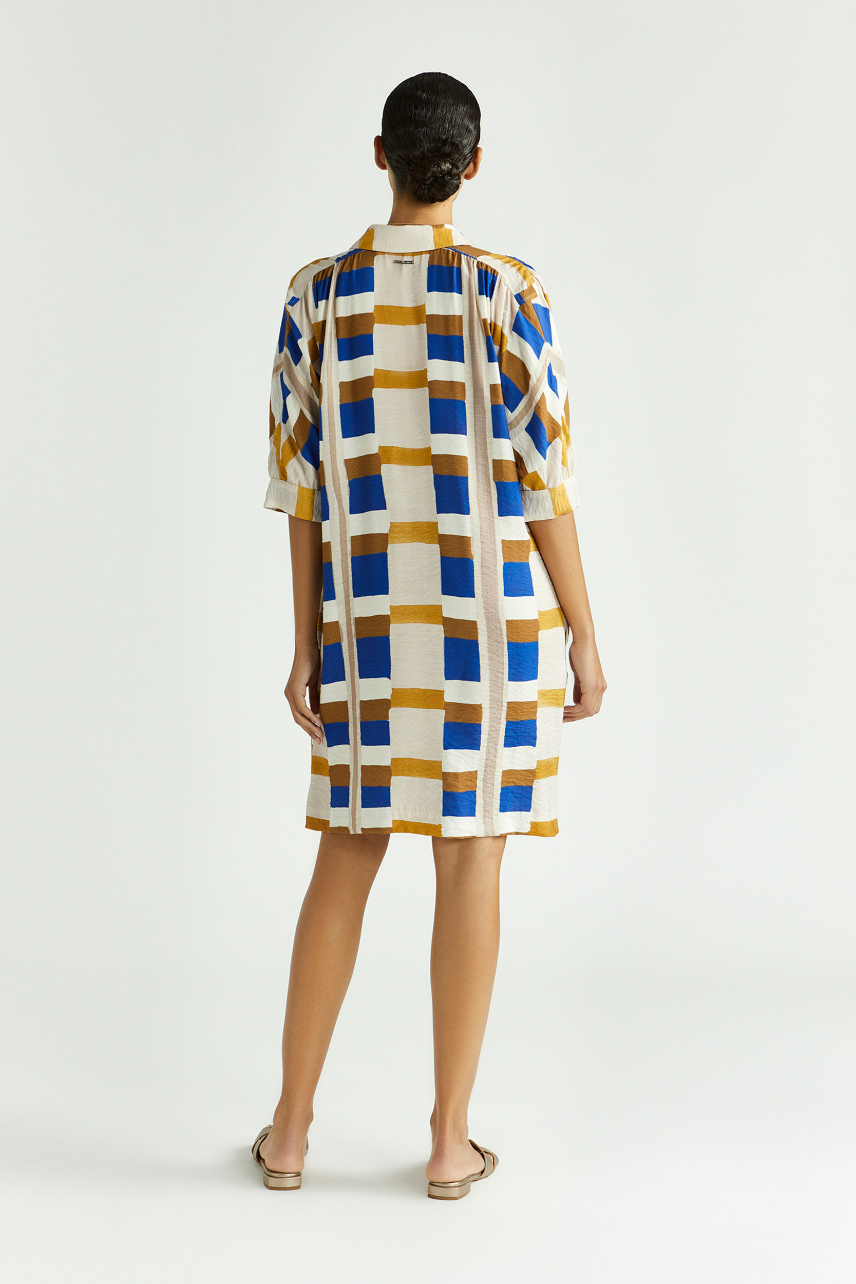 Jurk met aquarelprint