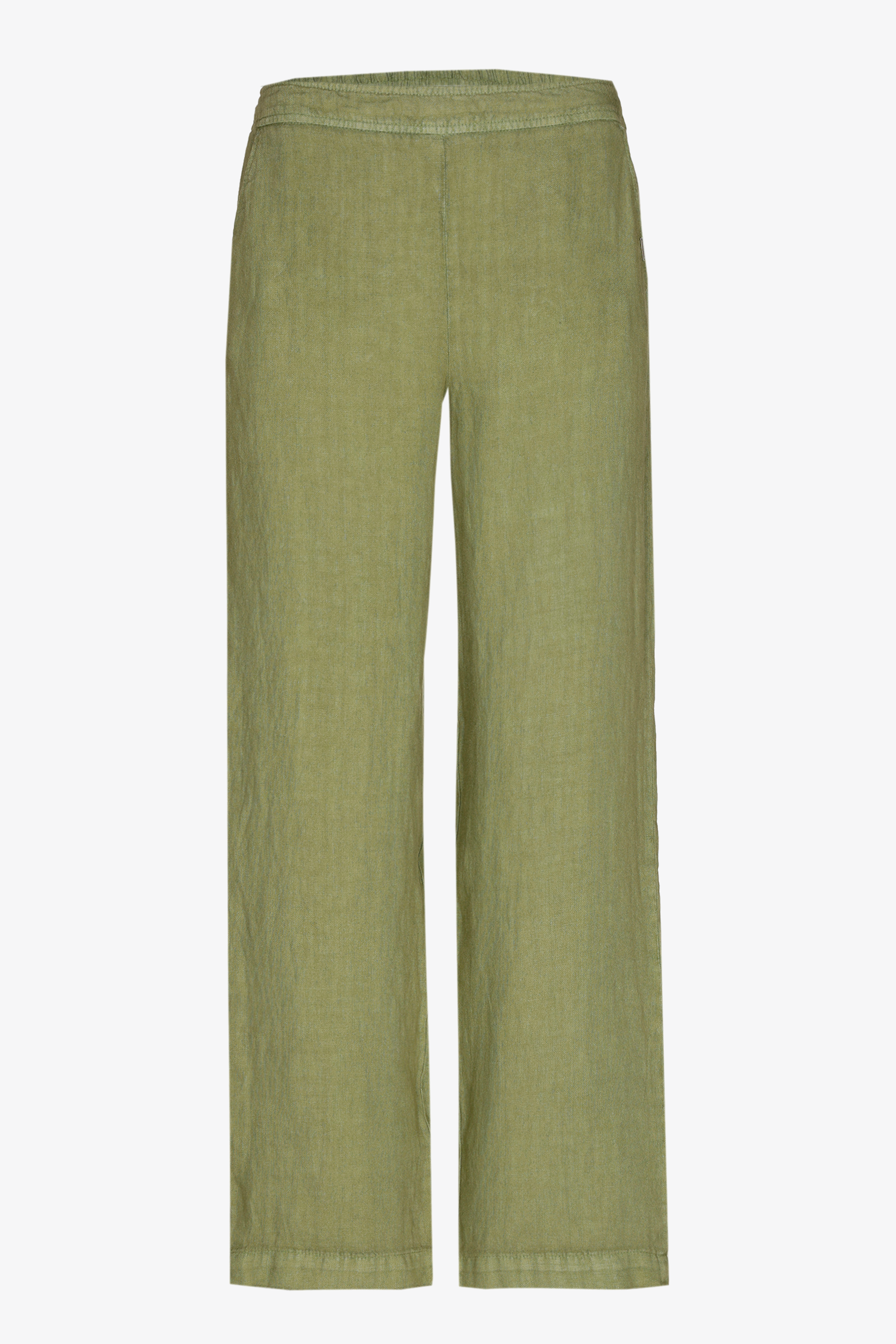 Linen high-waist trousers