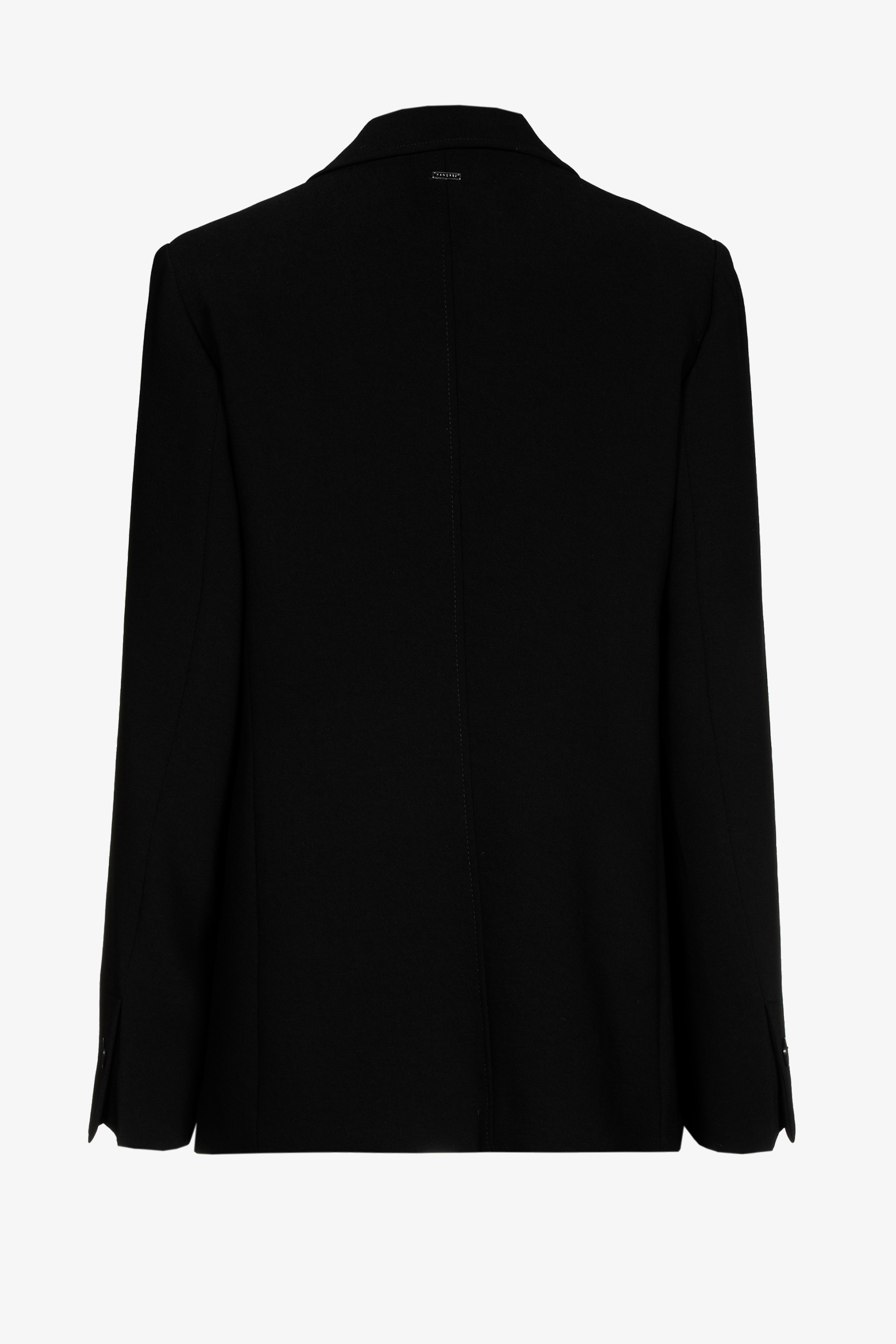 Straight blazer with lapel collar
