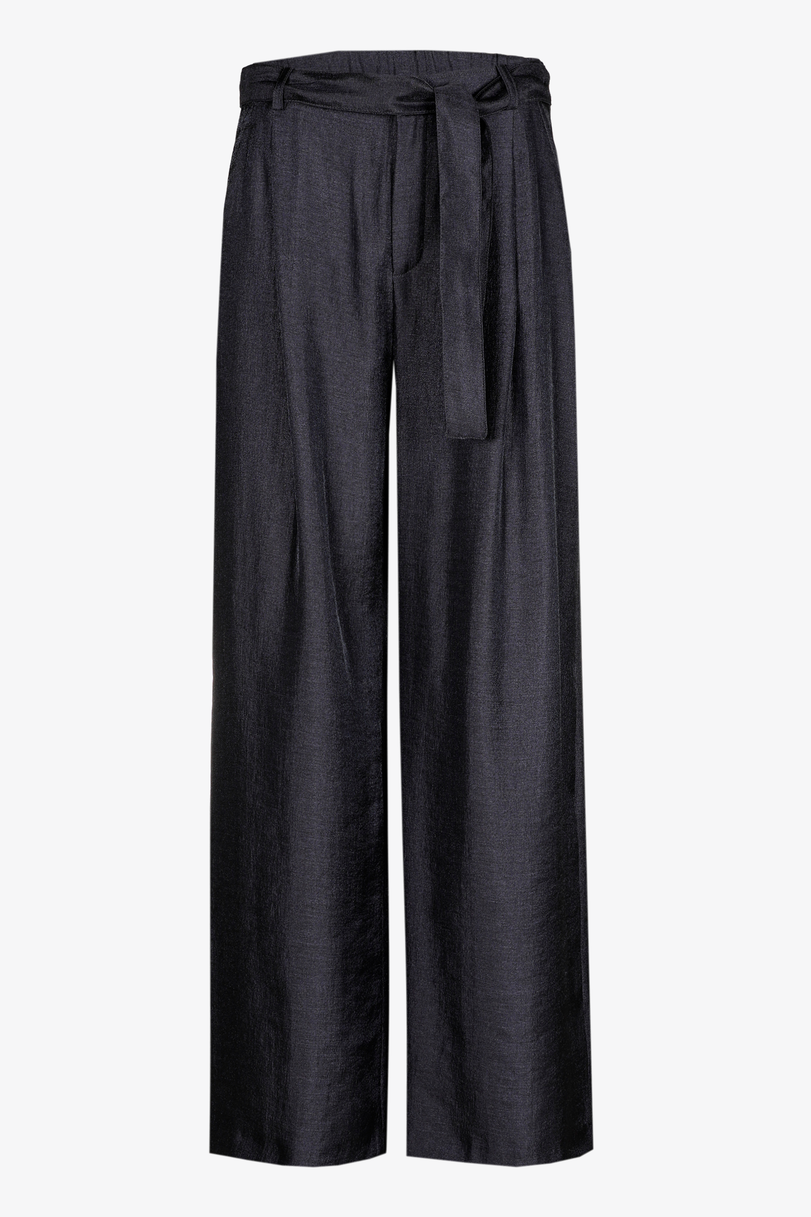 Pantalon brillant à pli marqué