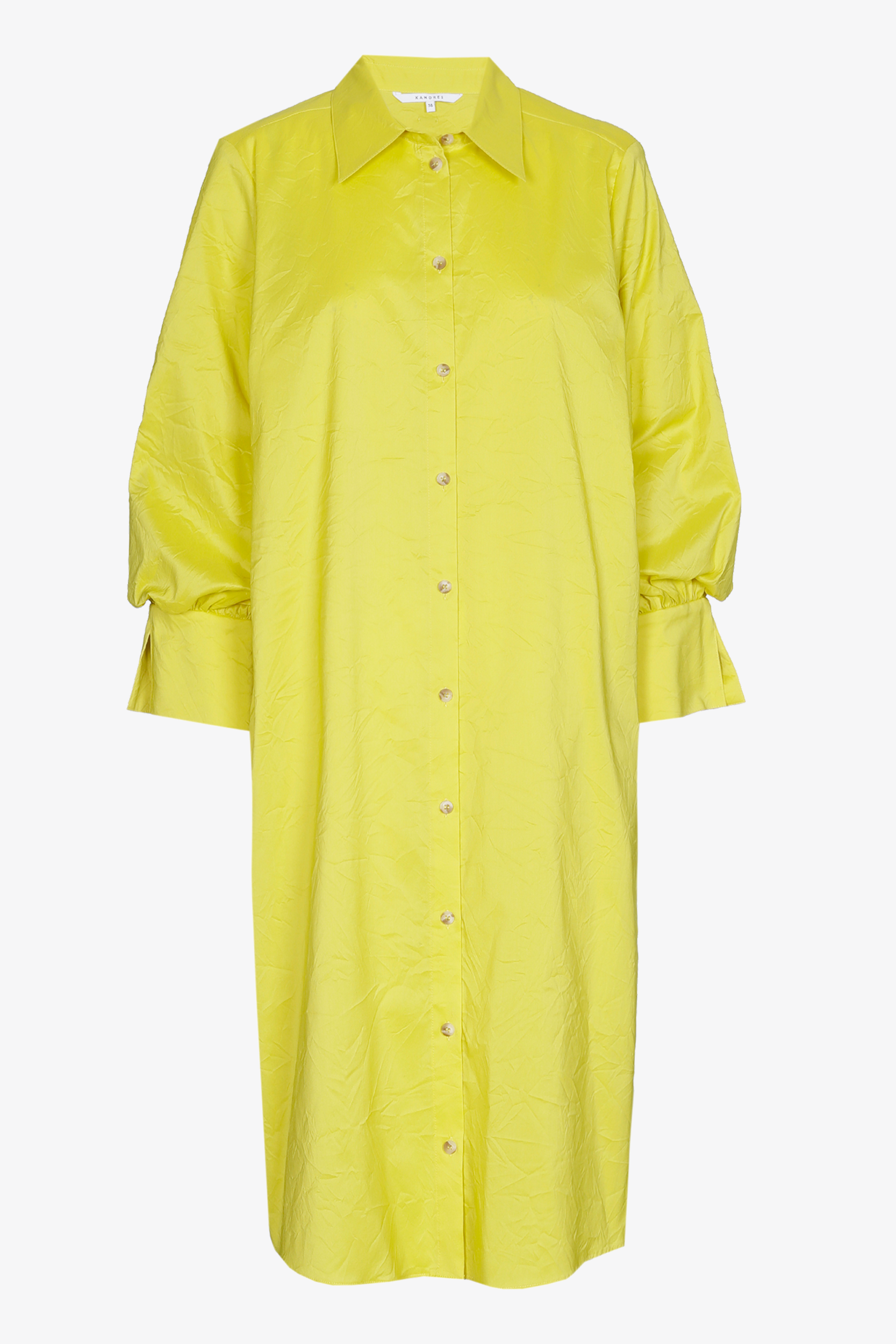 Robe-chemise en tissu froissé