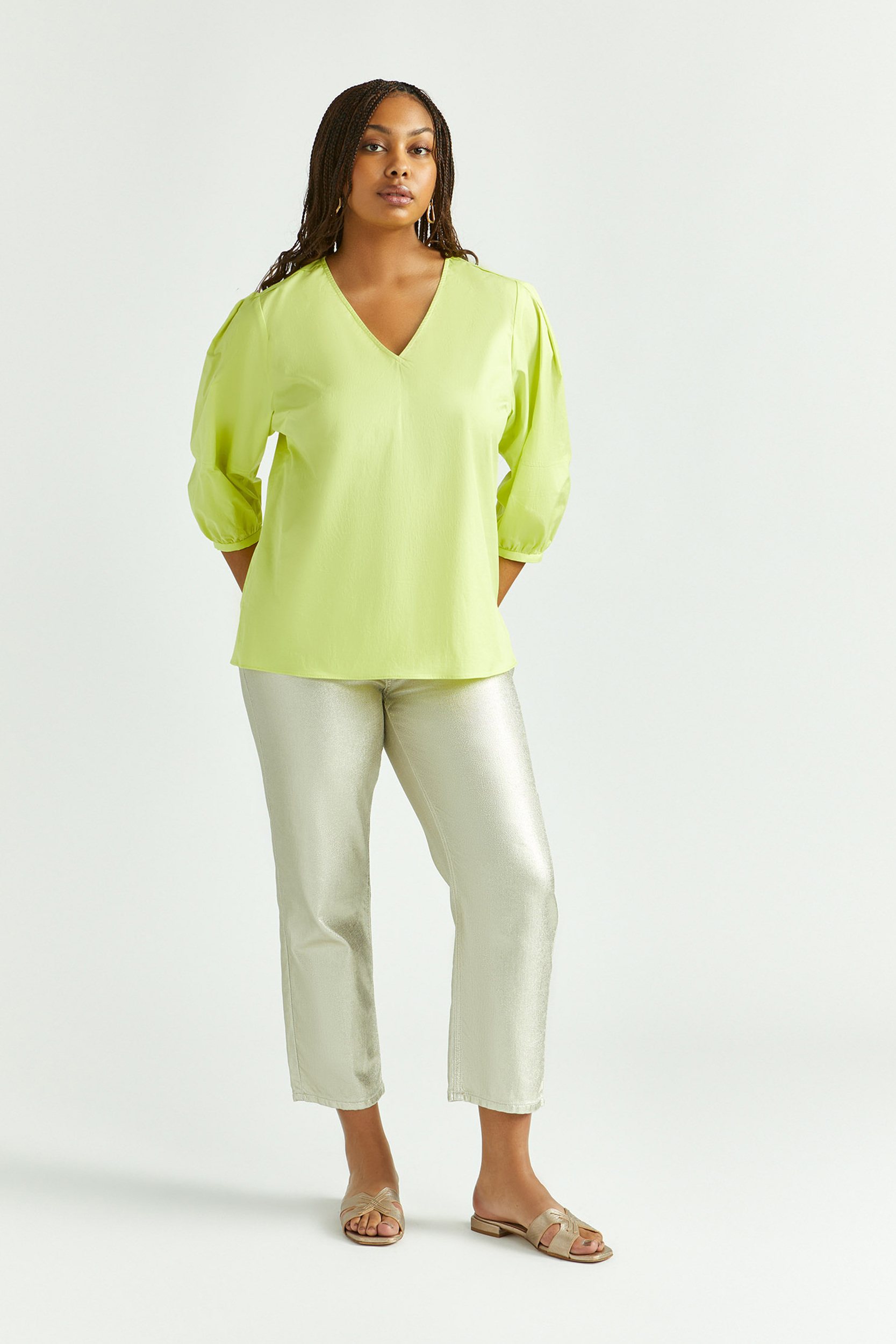 Blouse à manches bouffantes