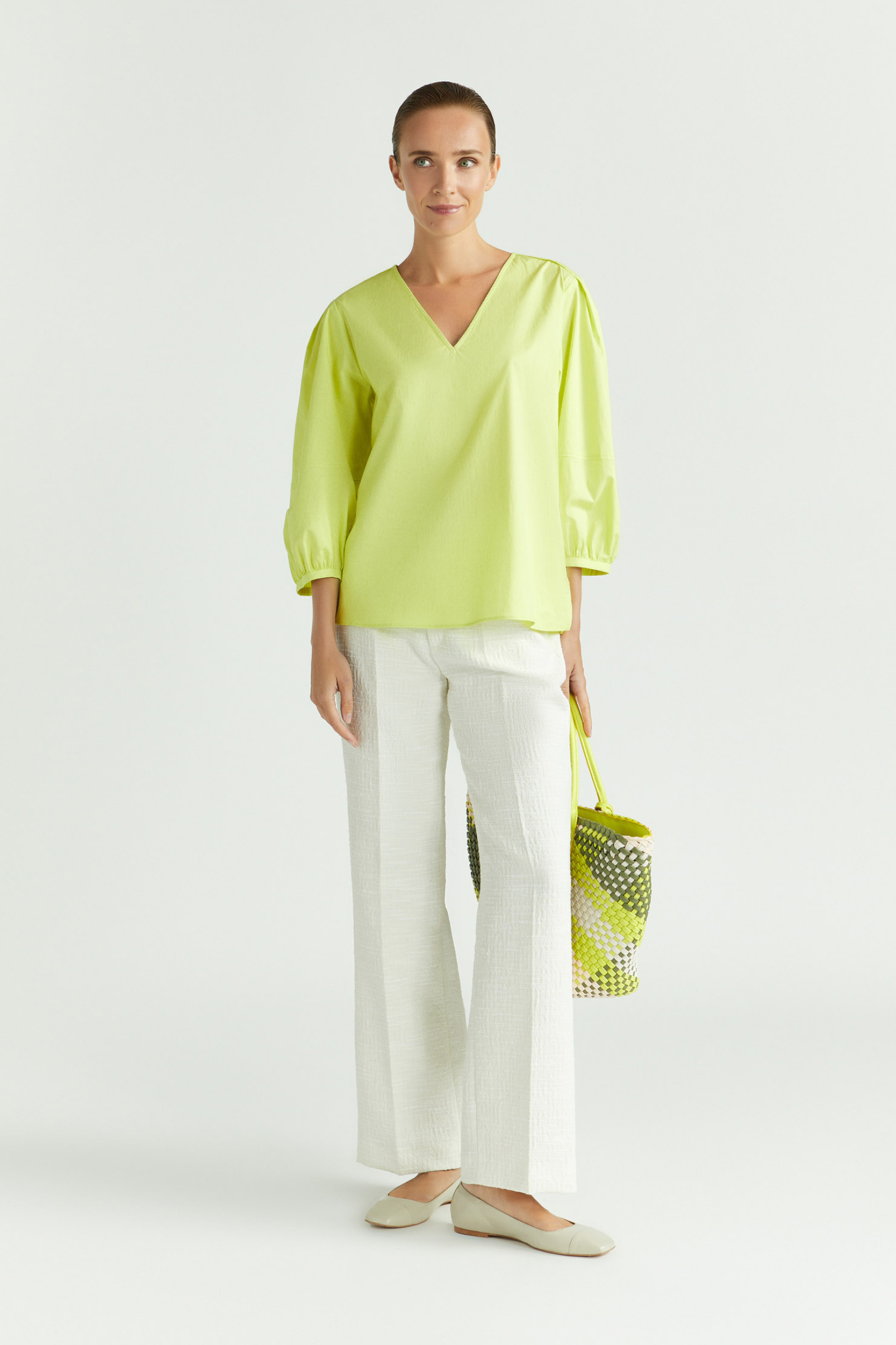 Blouse à manches bouffantes