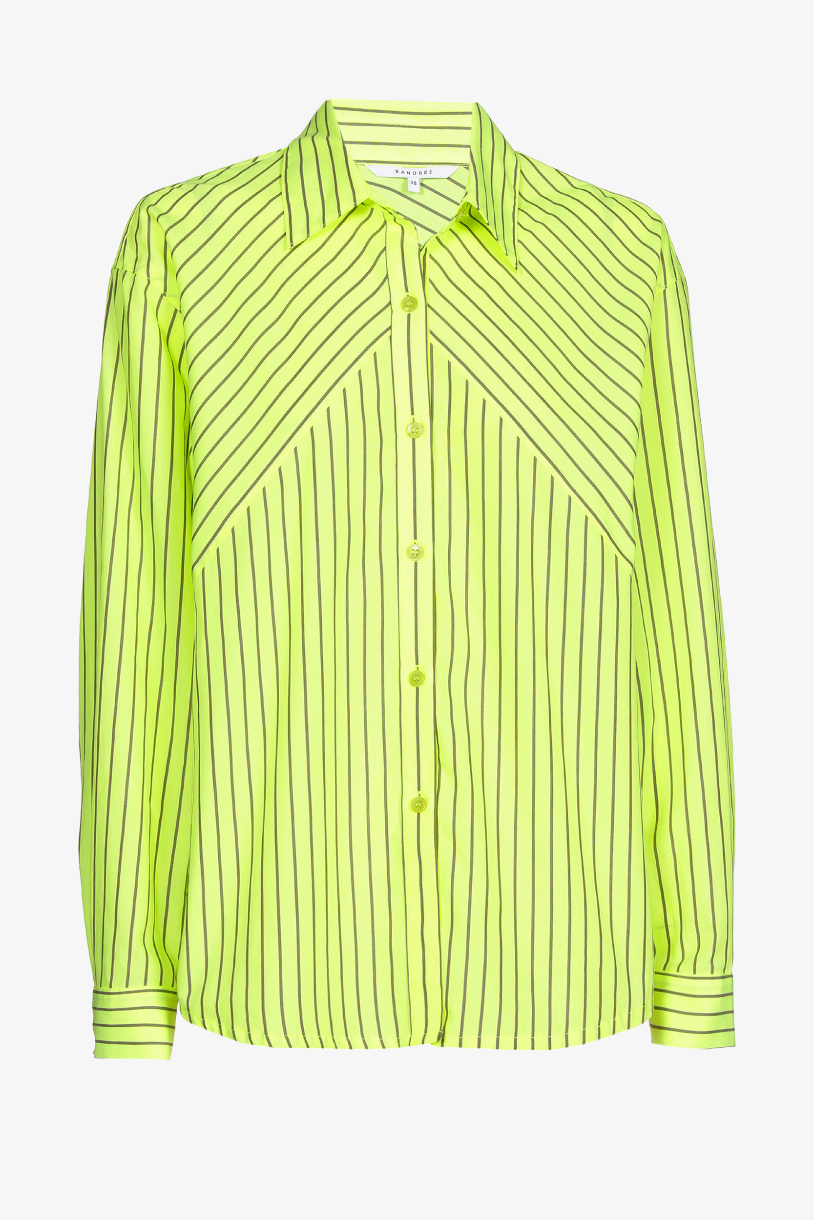 Blouse à rayures fluo