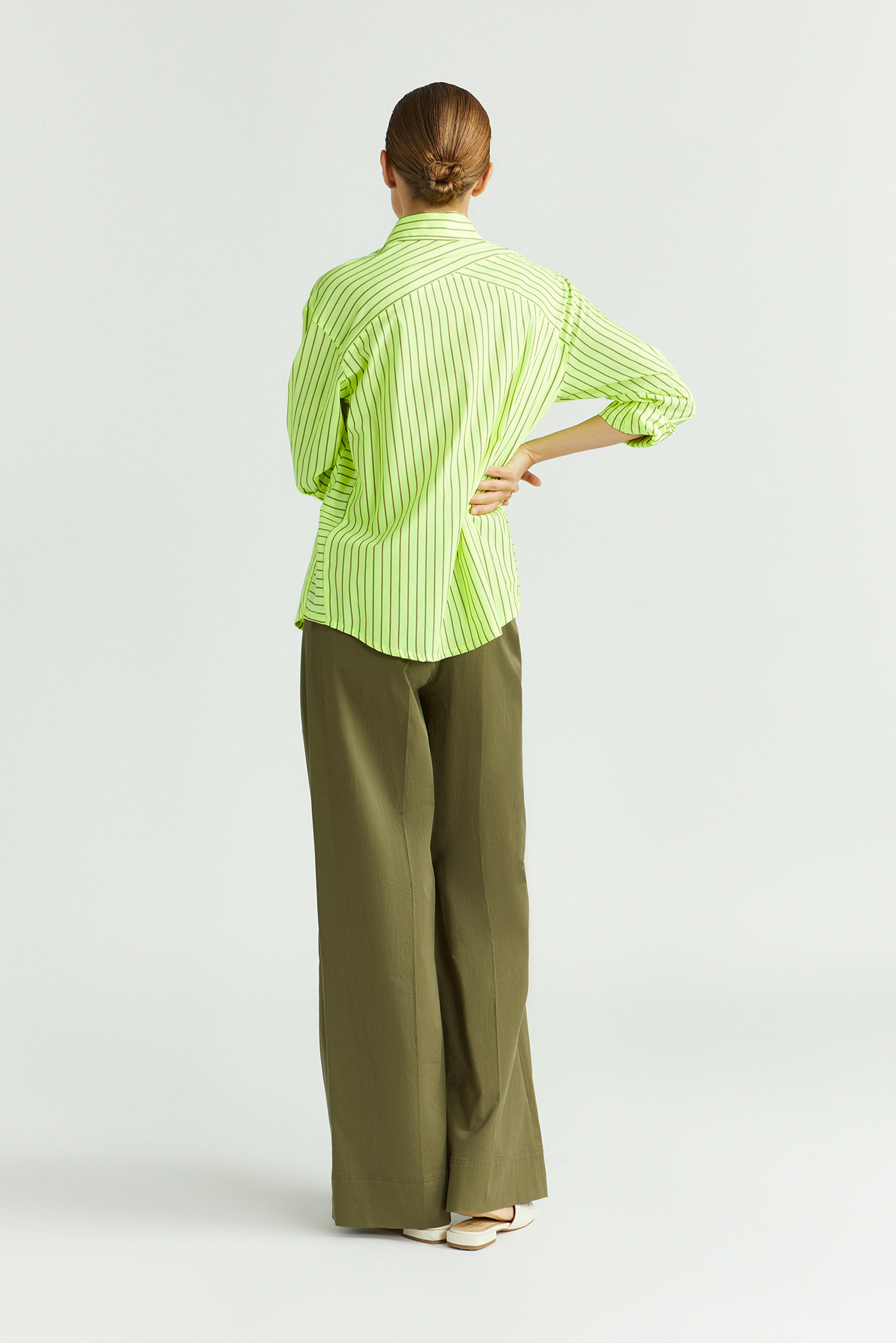 Blouse à rayures fluo