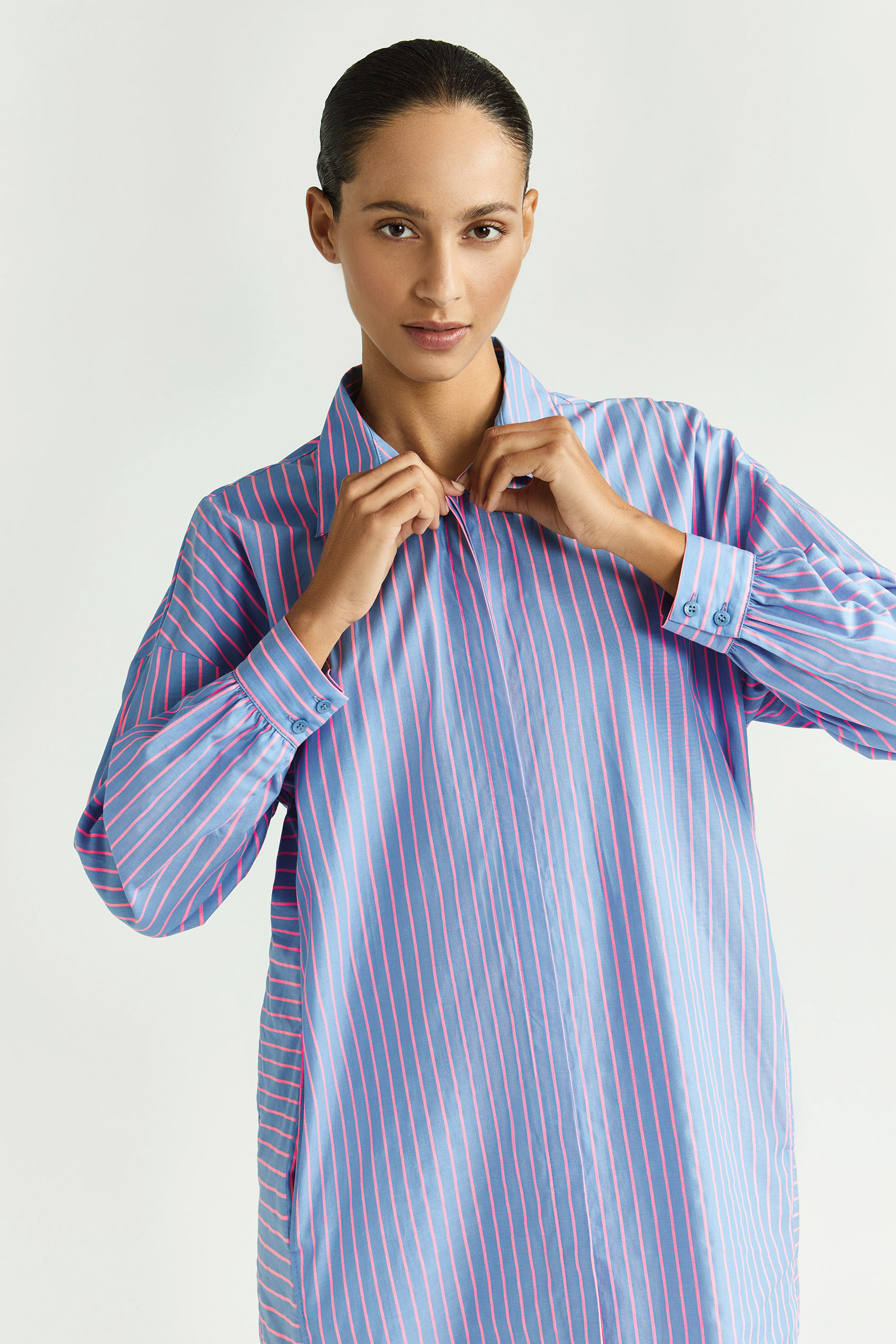 Robe à rayures fluo