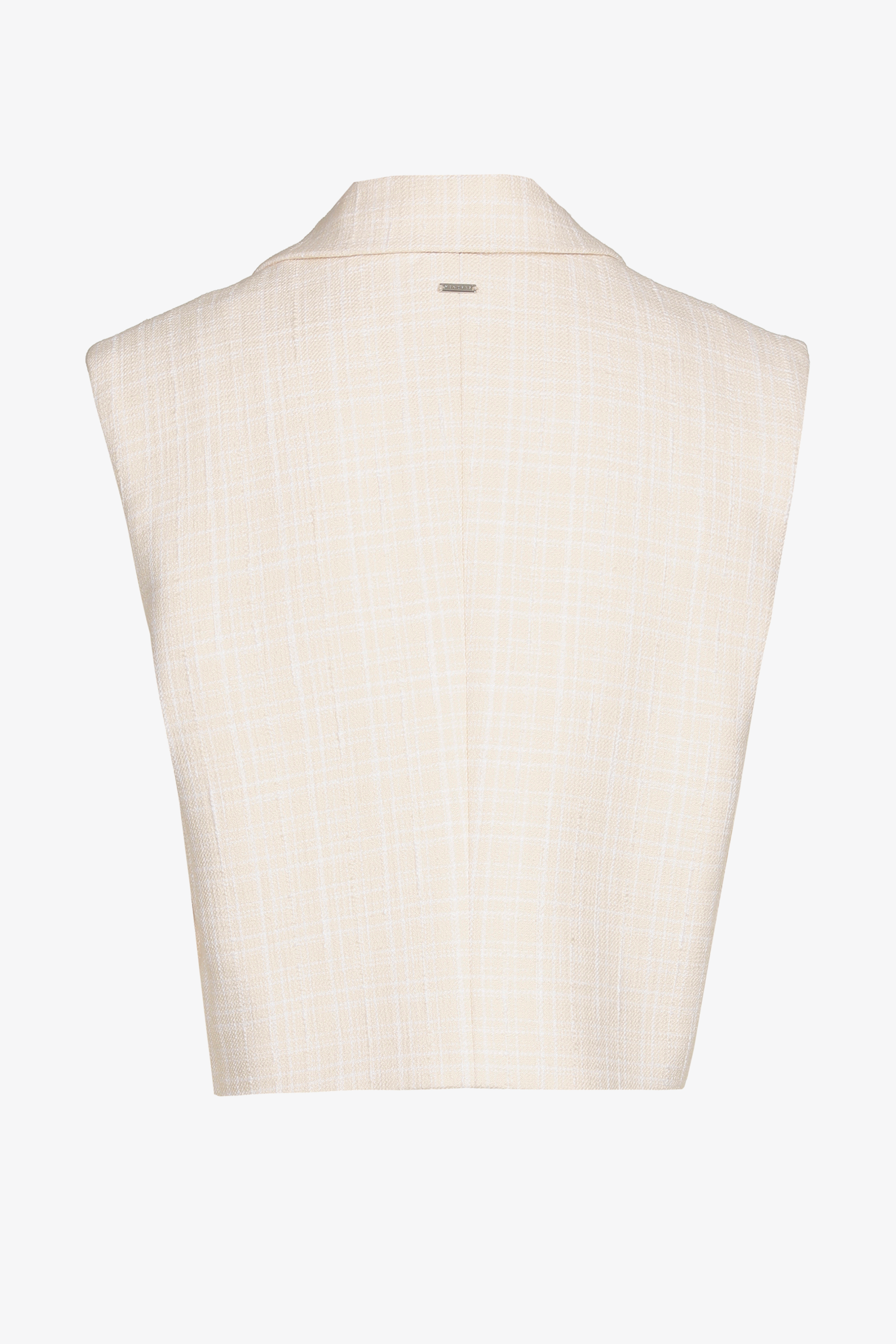 Checked sleeveless blazer