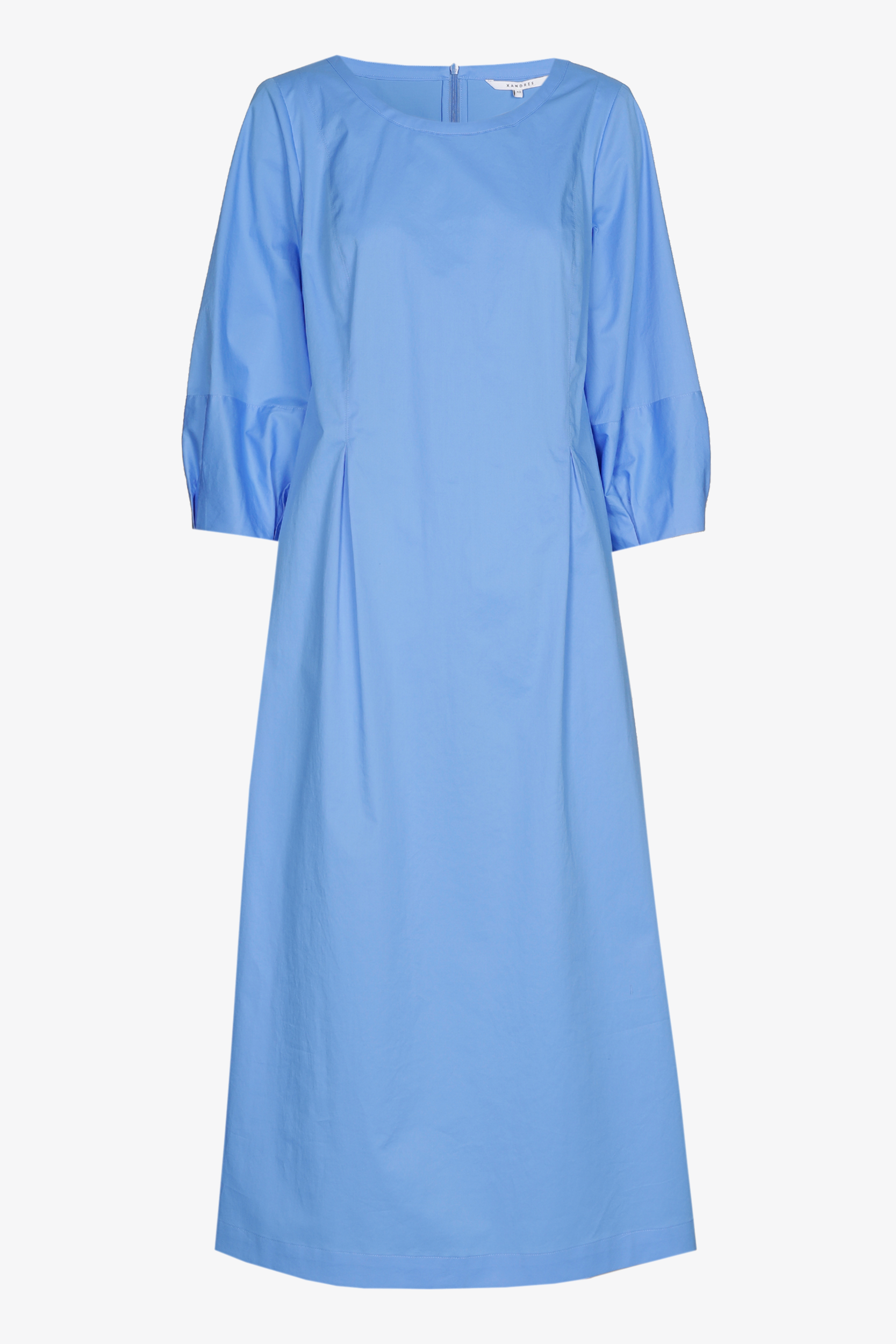 Cotton dress with pleats