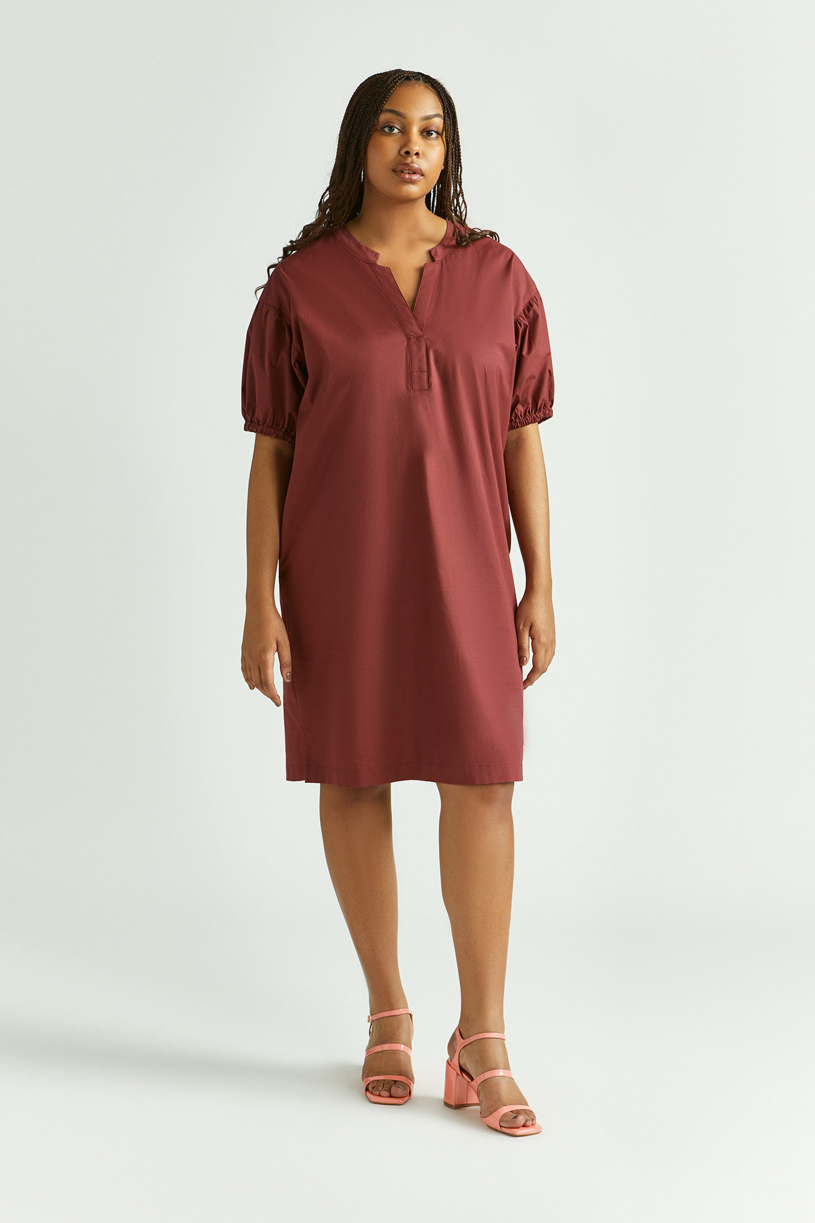 Robe droite en coton biologique
