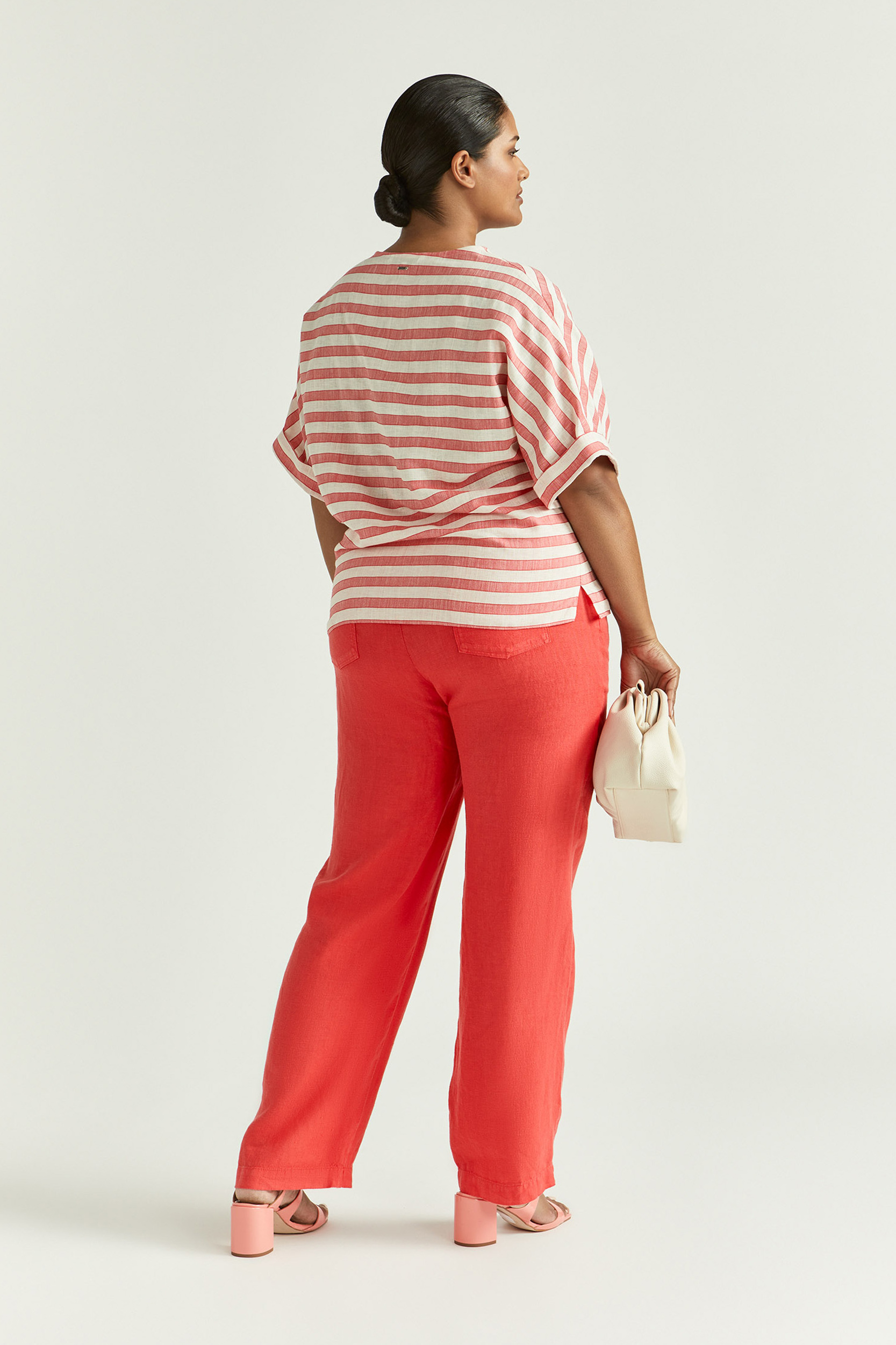 Blouse rayée à encolure en V