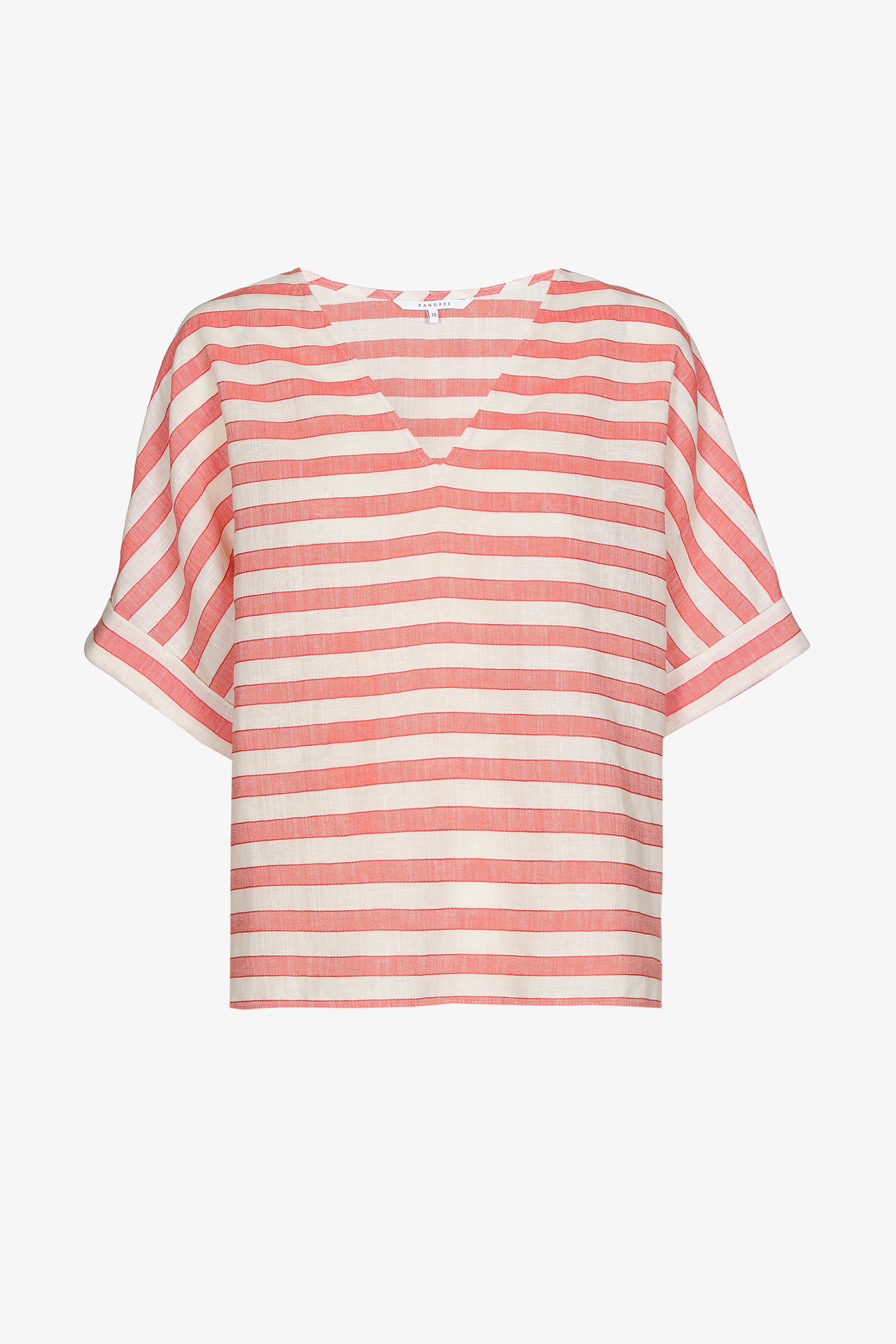 Blouse rayée à encolure en V