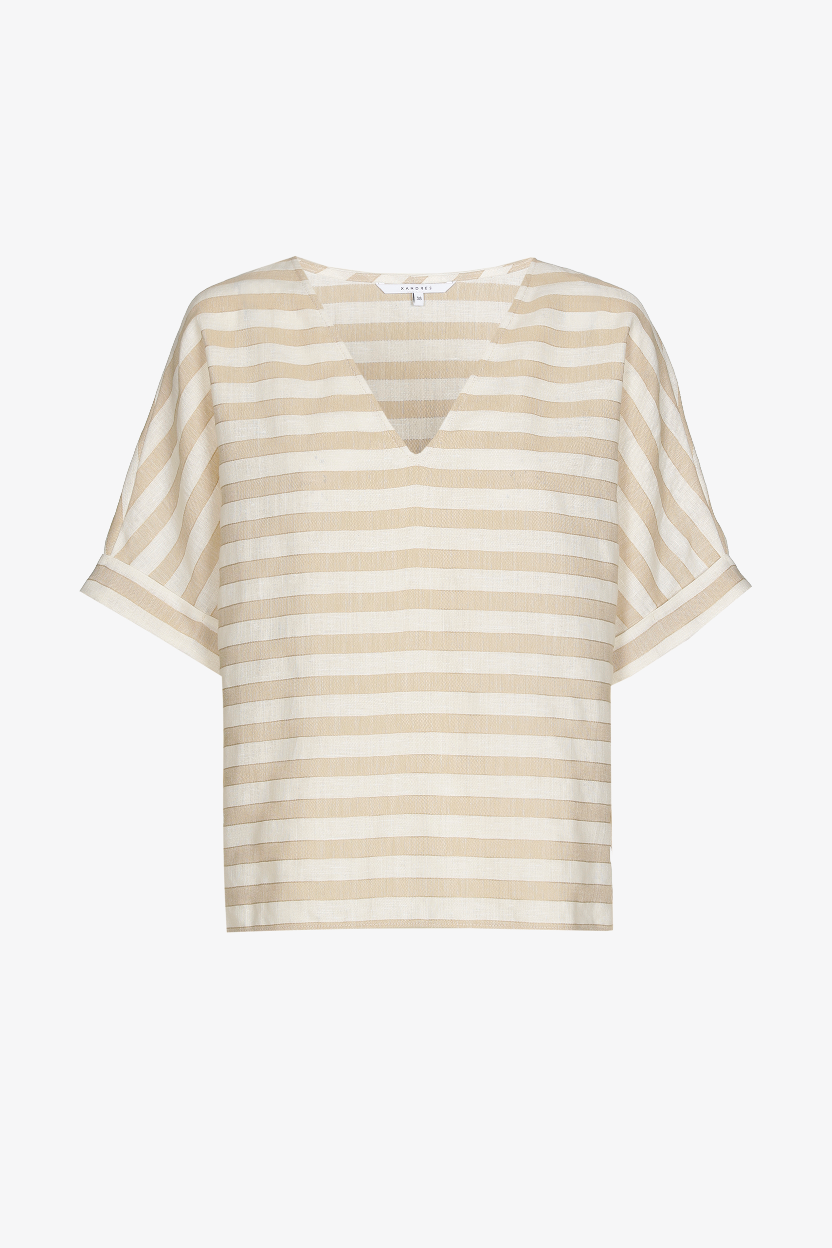 Blouse rayée à encolure en V