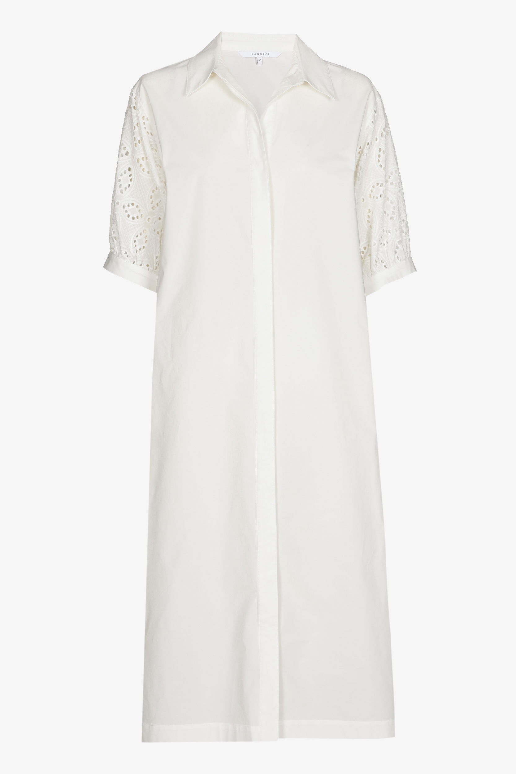 Dress with broderie anglaise