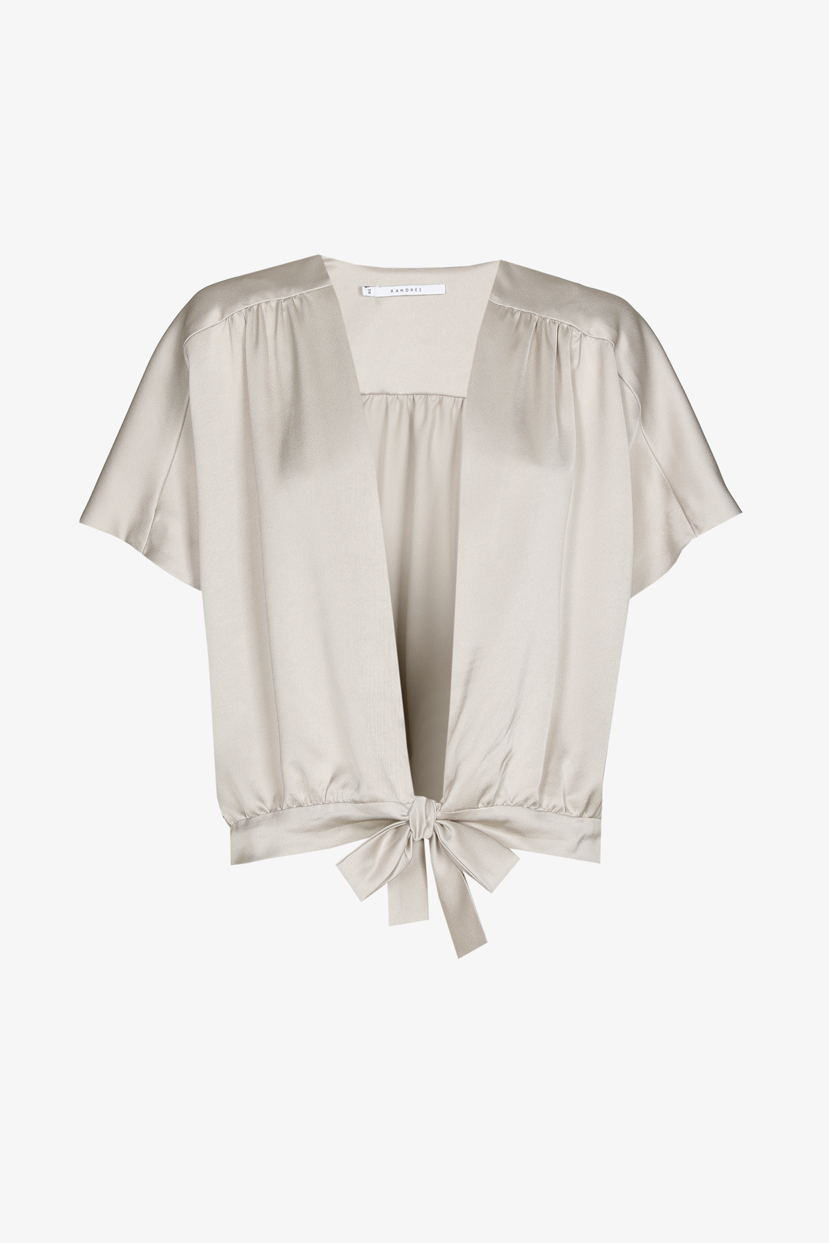 Blouse van glanzende stof
