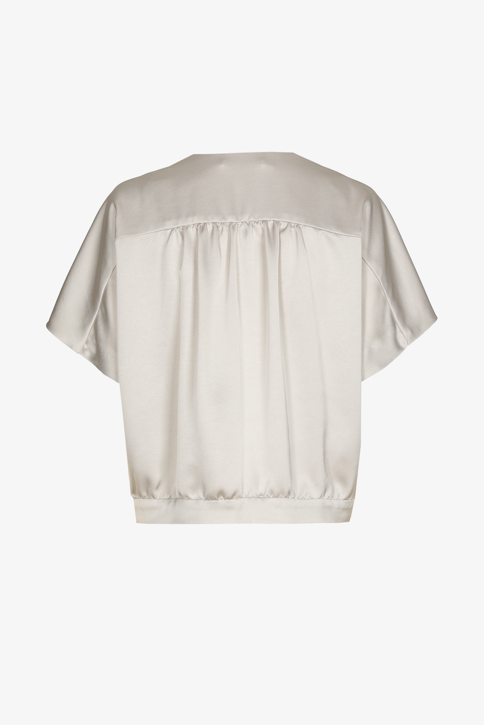 Blouse van glanzende stof