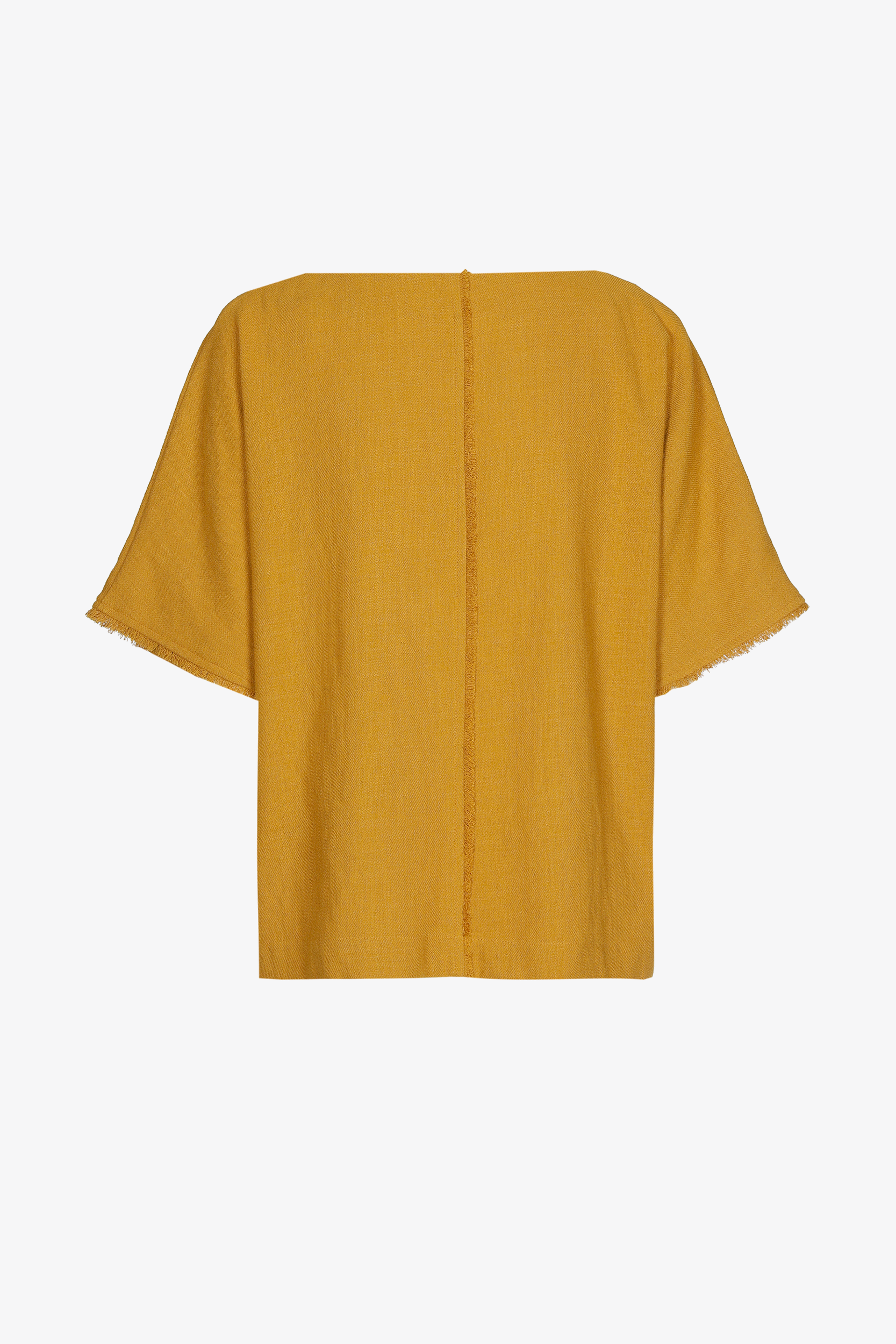 Blouse met linnenlook
