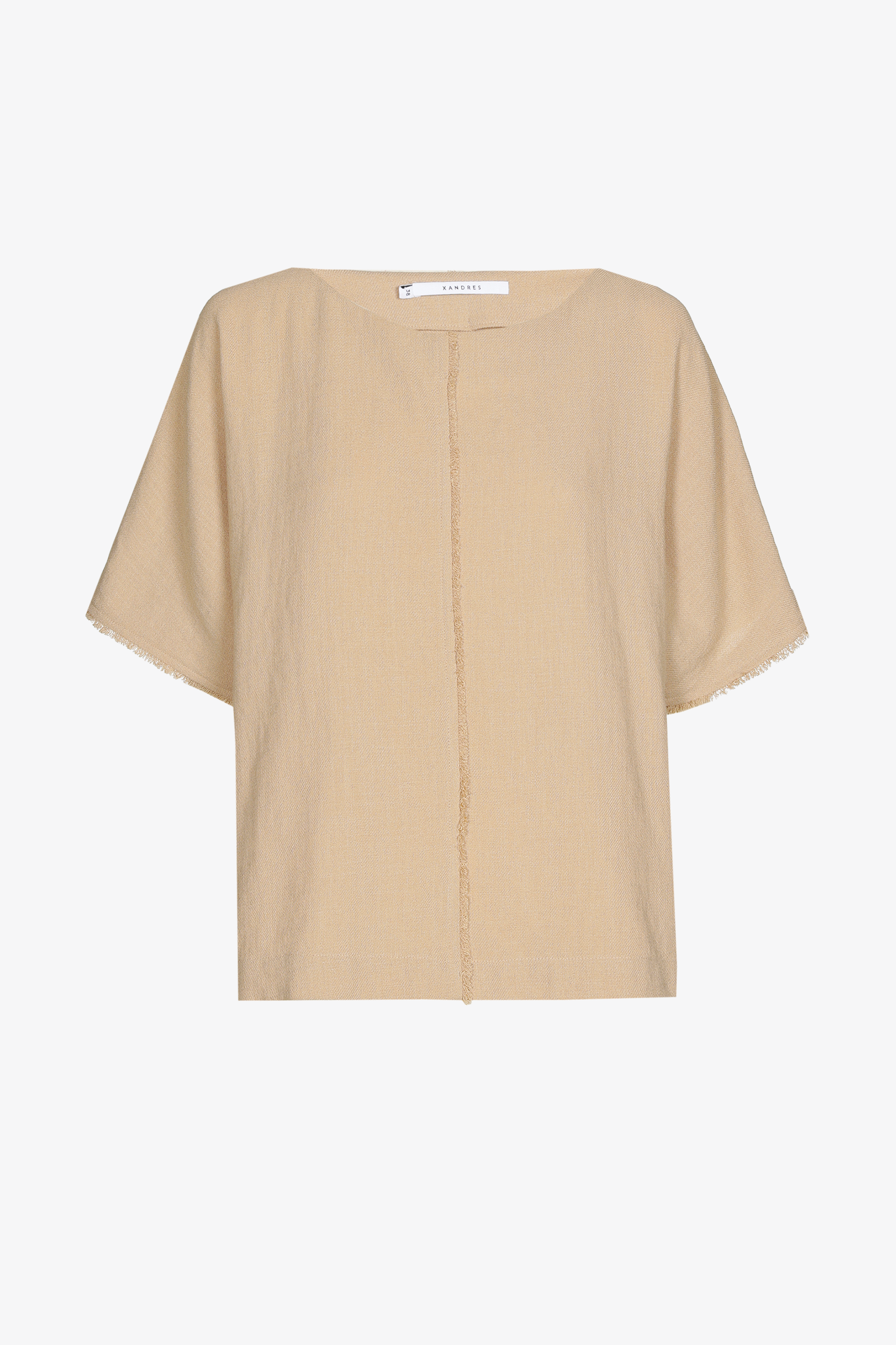 Blouse met linnenlook