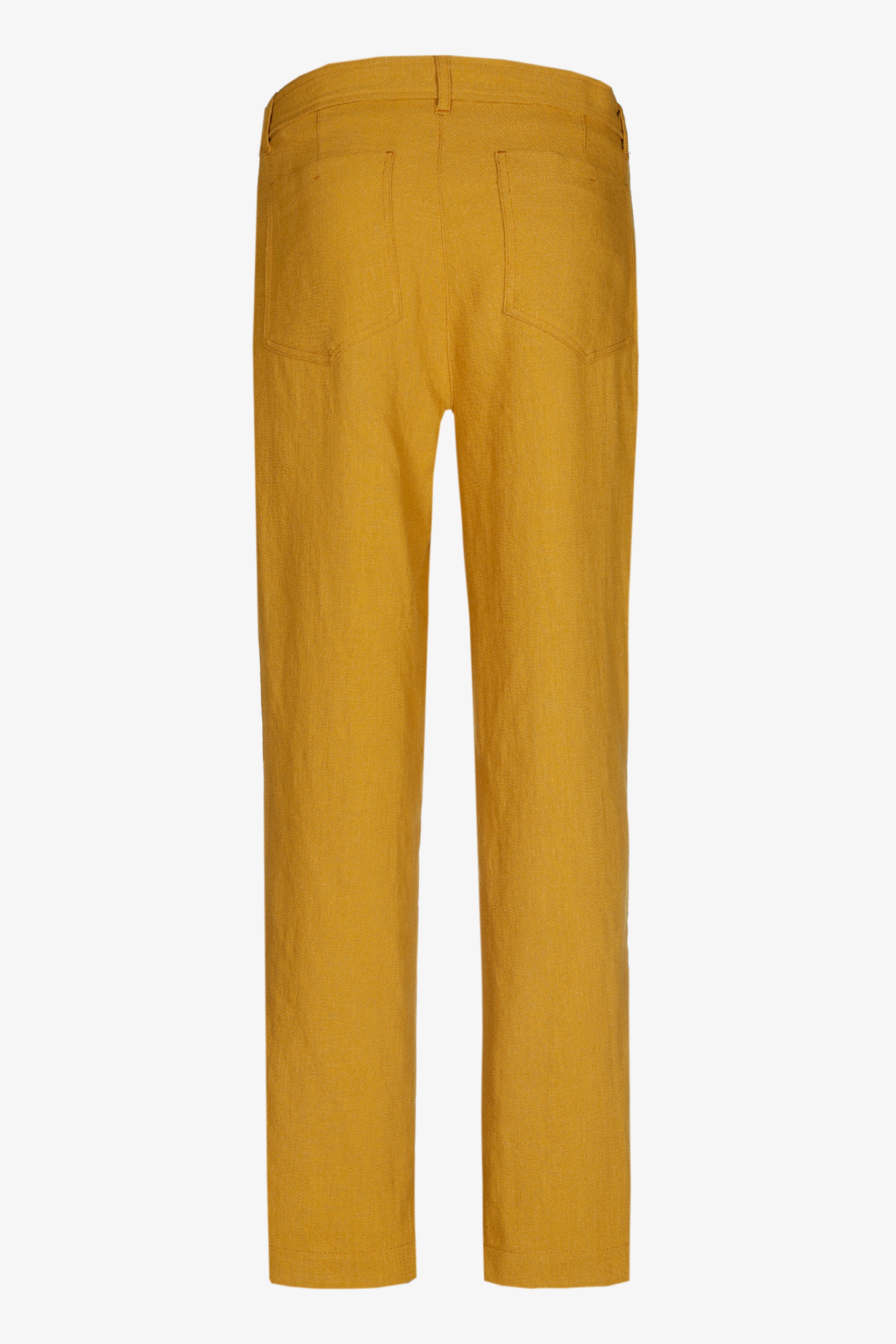 Pantalon carotte à l’aspect lin