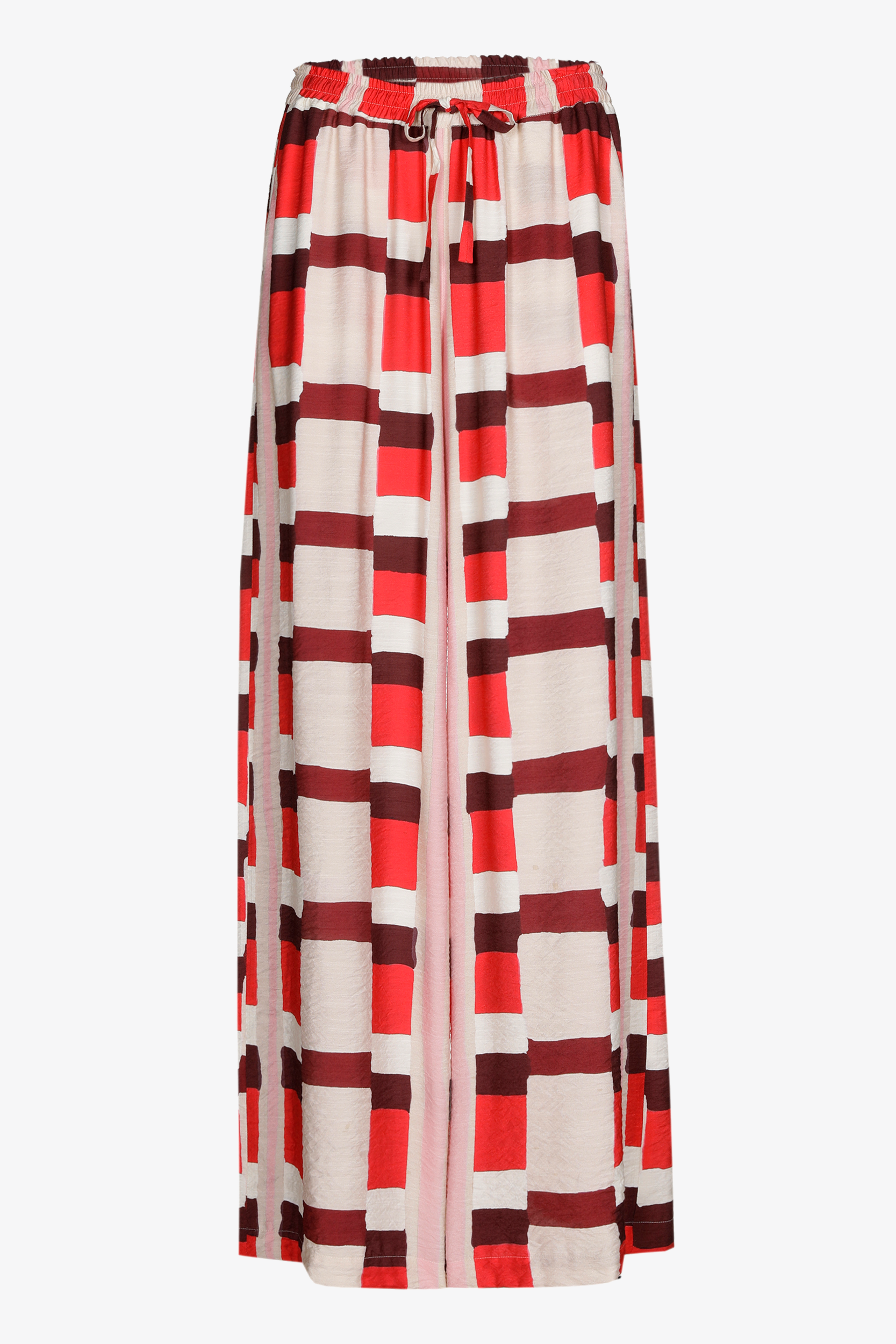 Broek met aquarelprint