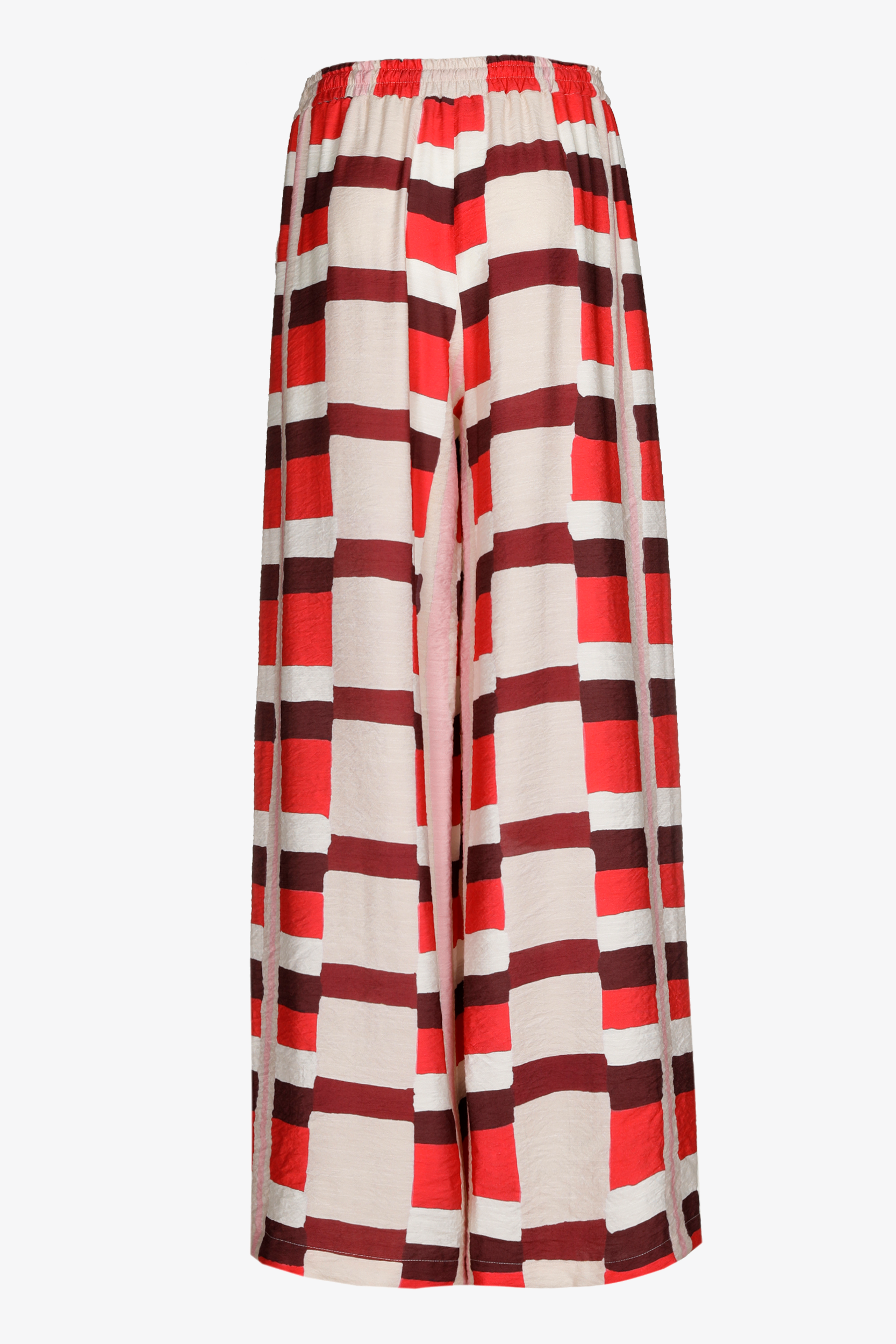 Broek met aquarelprint