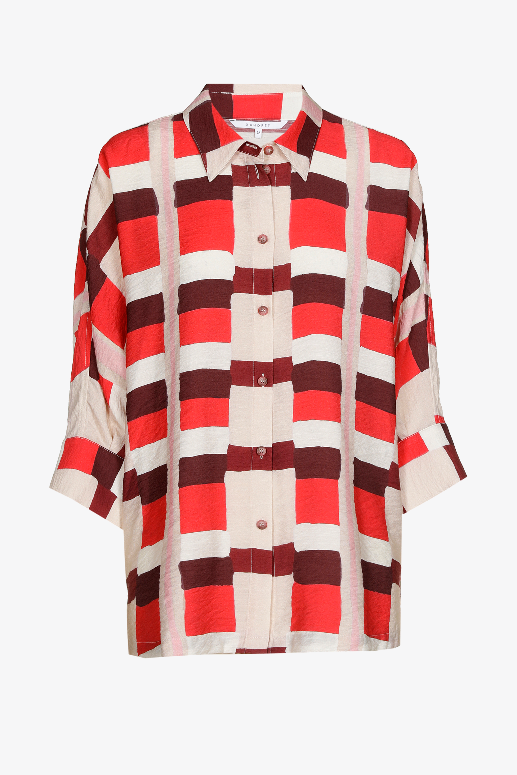 Blouse met aquarelprint