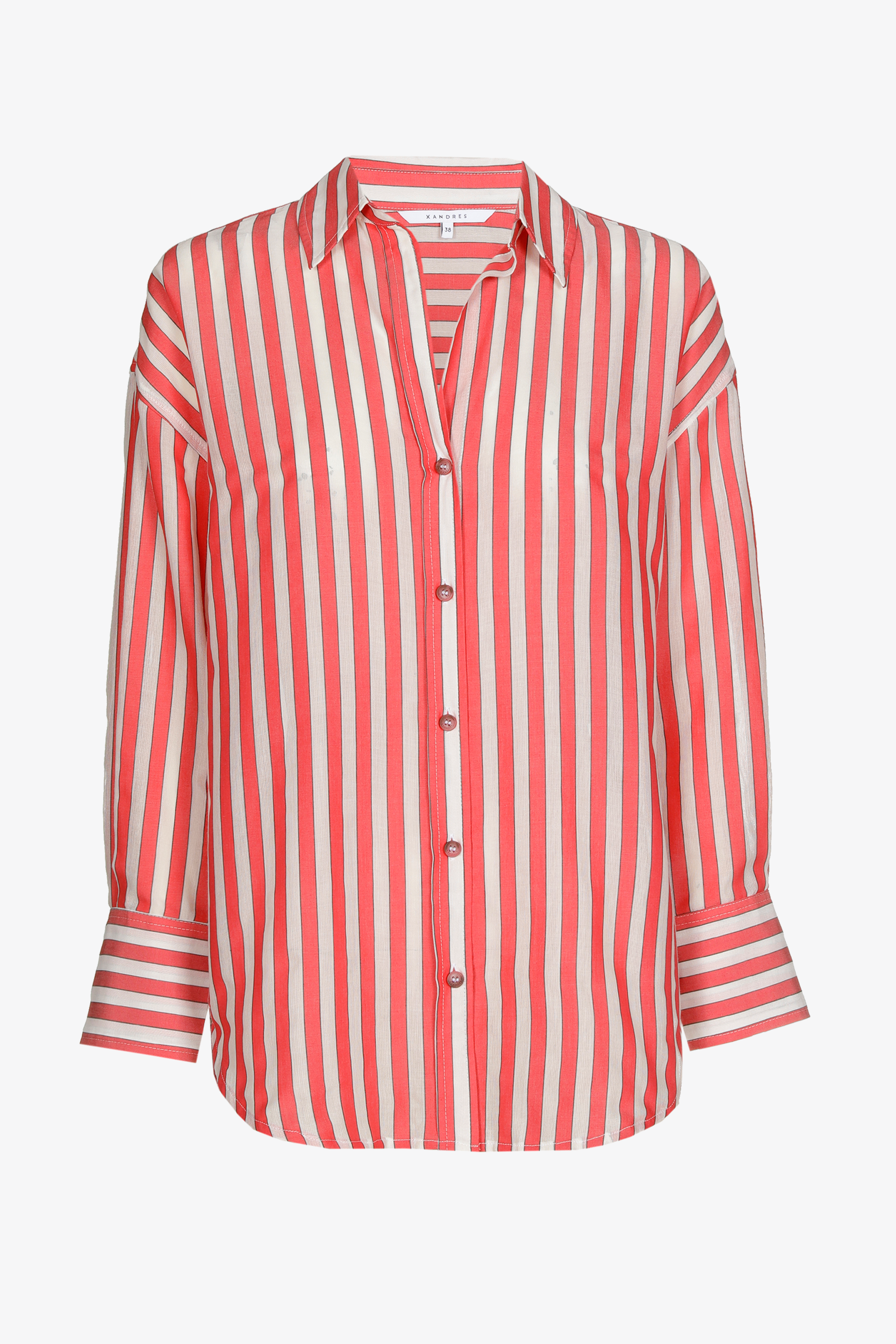 Chemise rayée semi-transparente