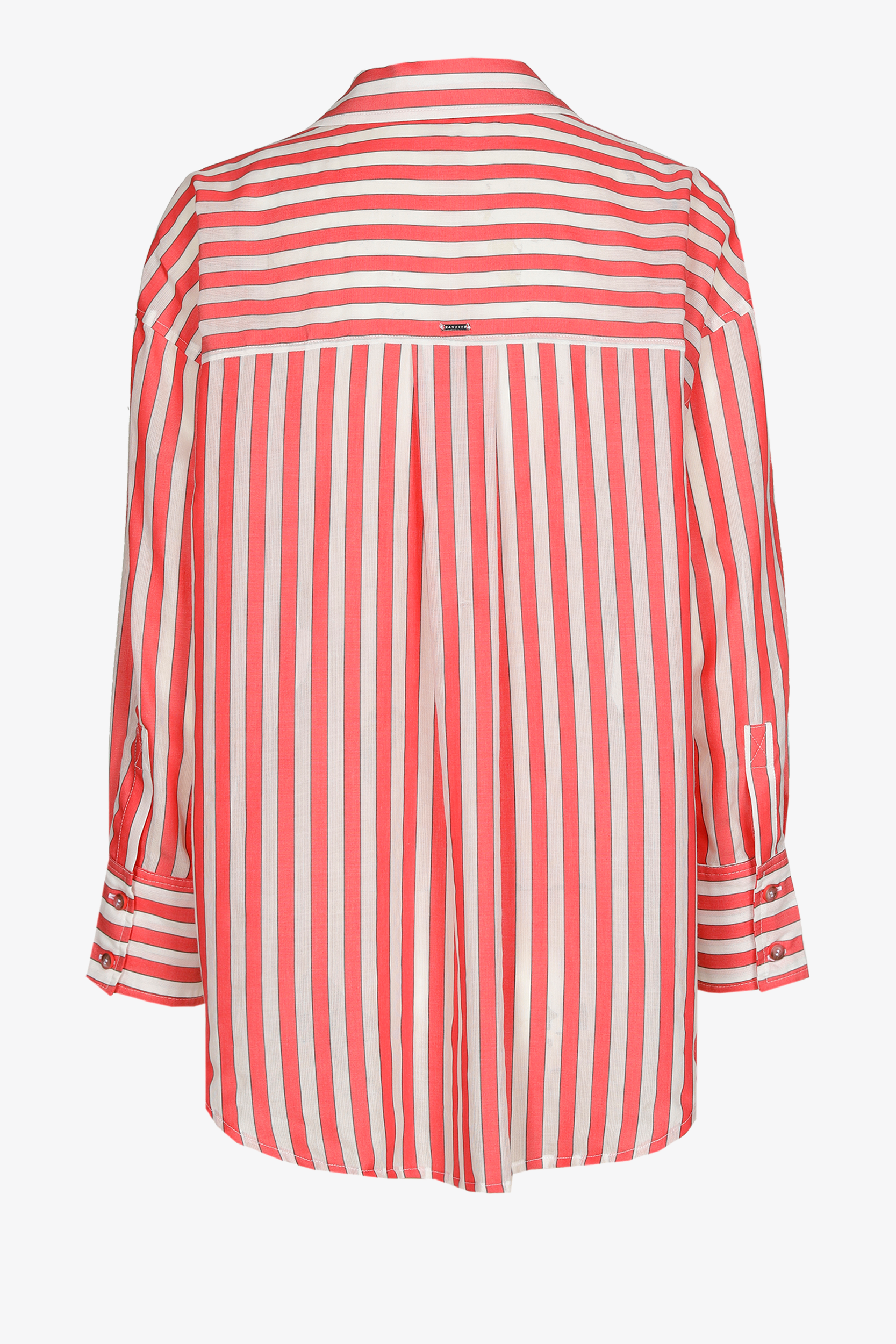 Chemise rayée semi-transparente