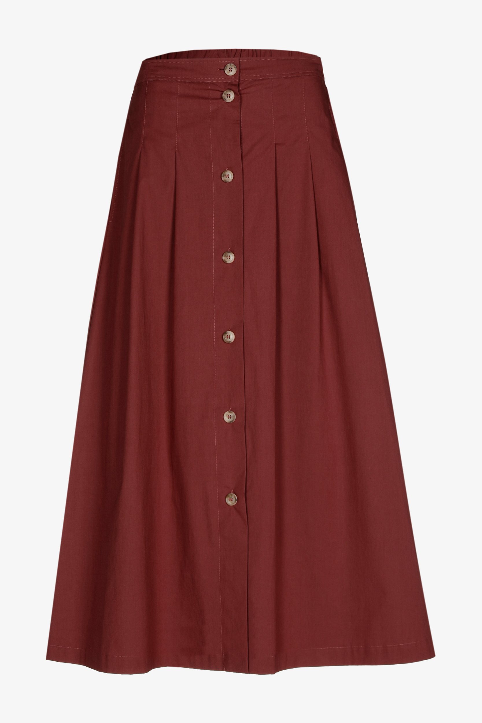 Button-down skirt made from organic cotton
