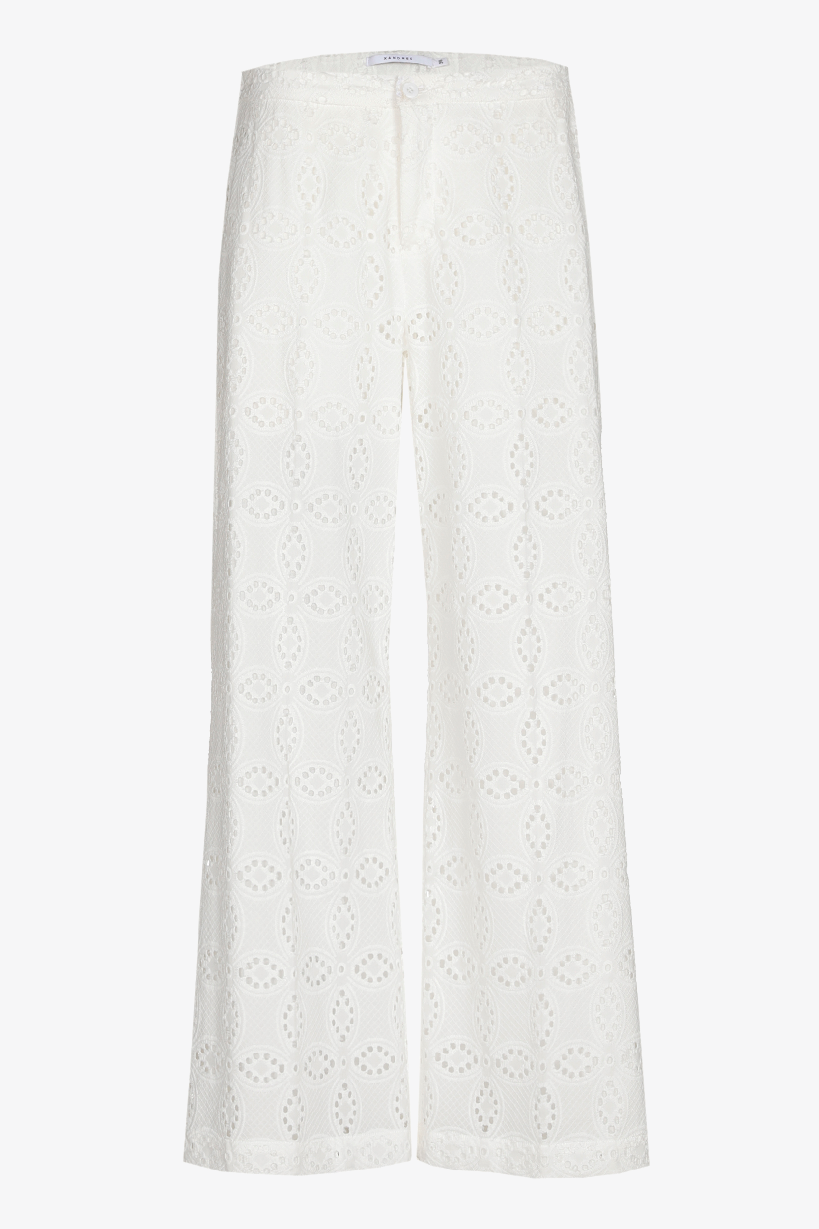 Pantalon droit avec broderie