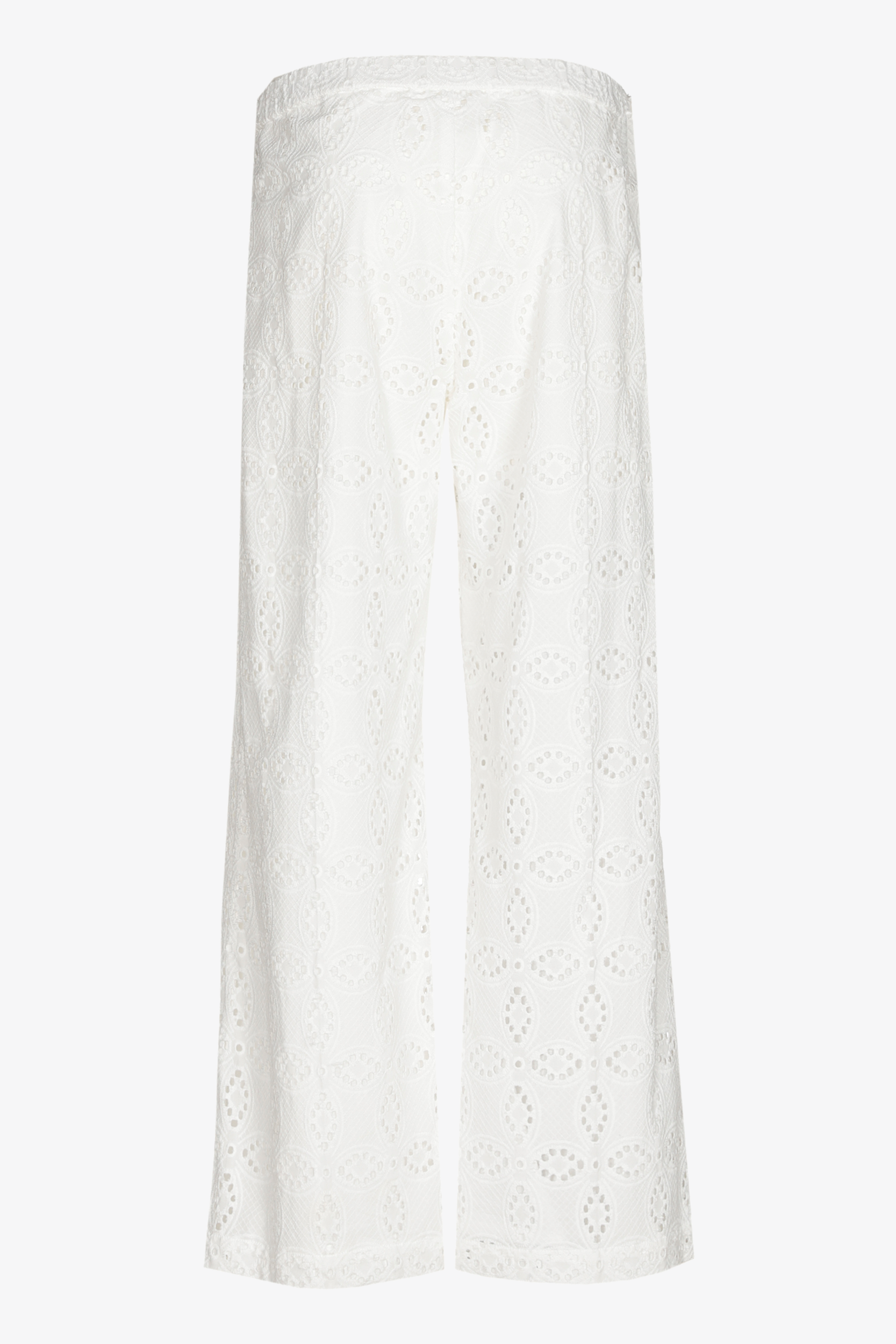 Pantalon droit avec broderie