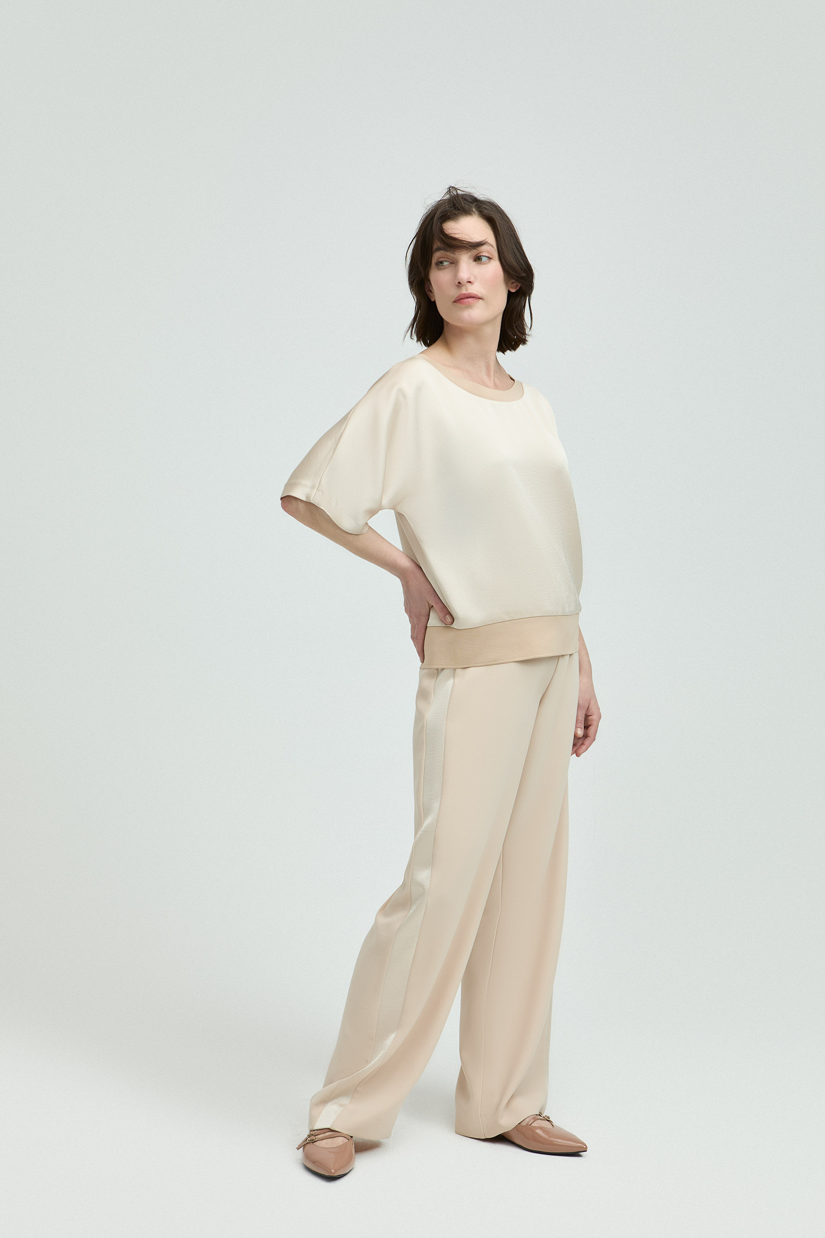 Blouse met korte mouwen