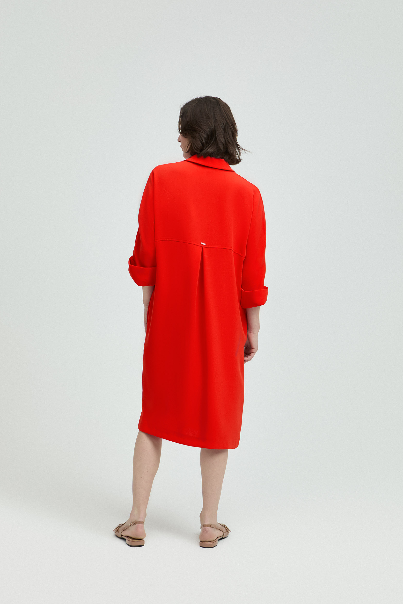 Robe-chemise à col en V