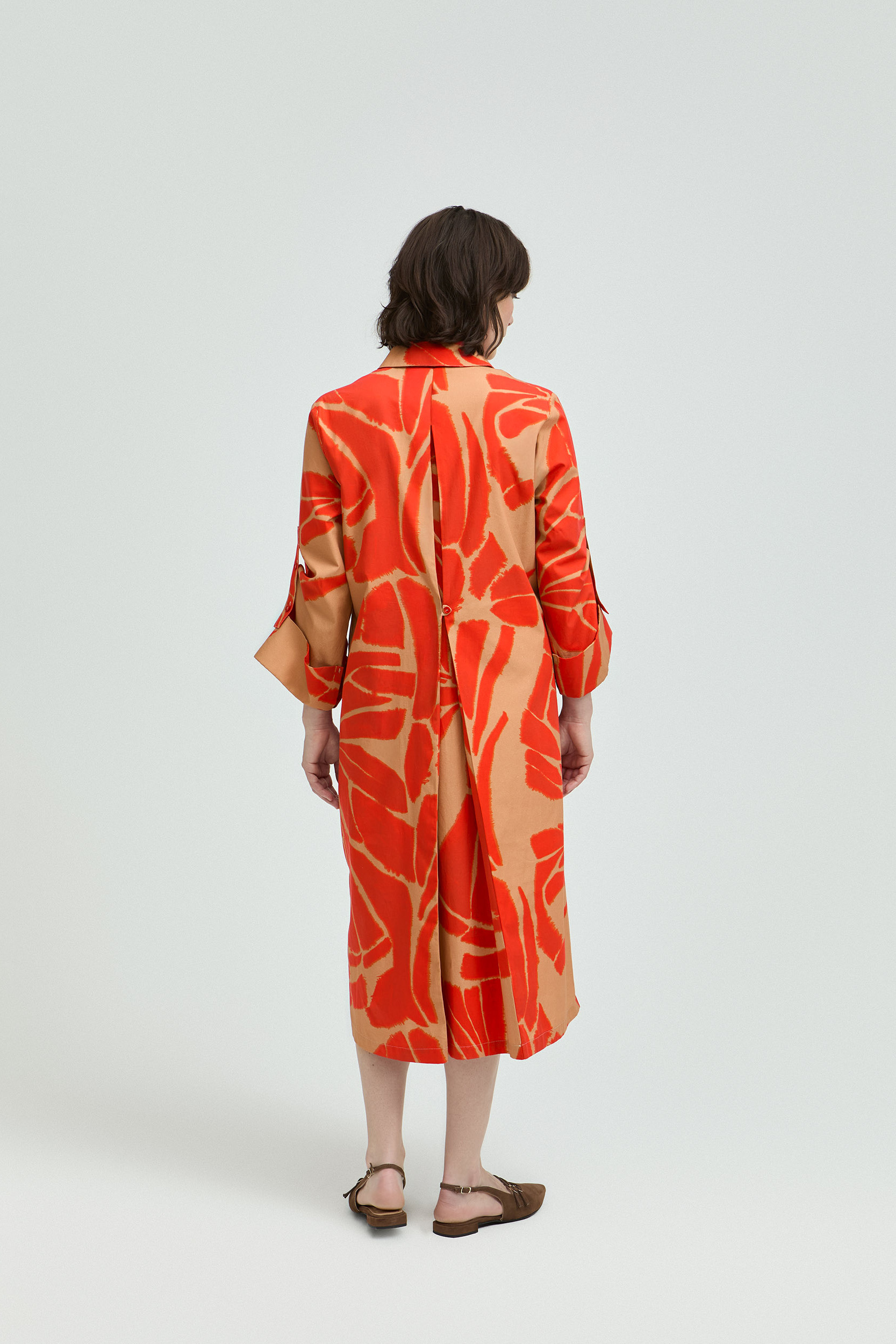 Robe boutonnée avec imprimé