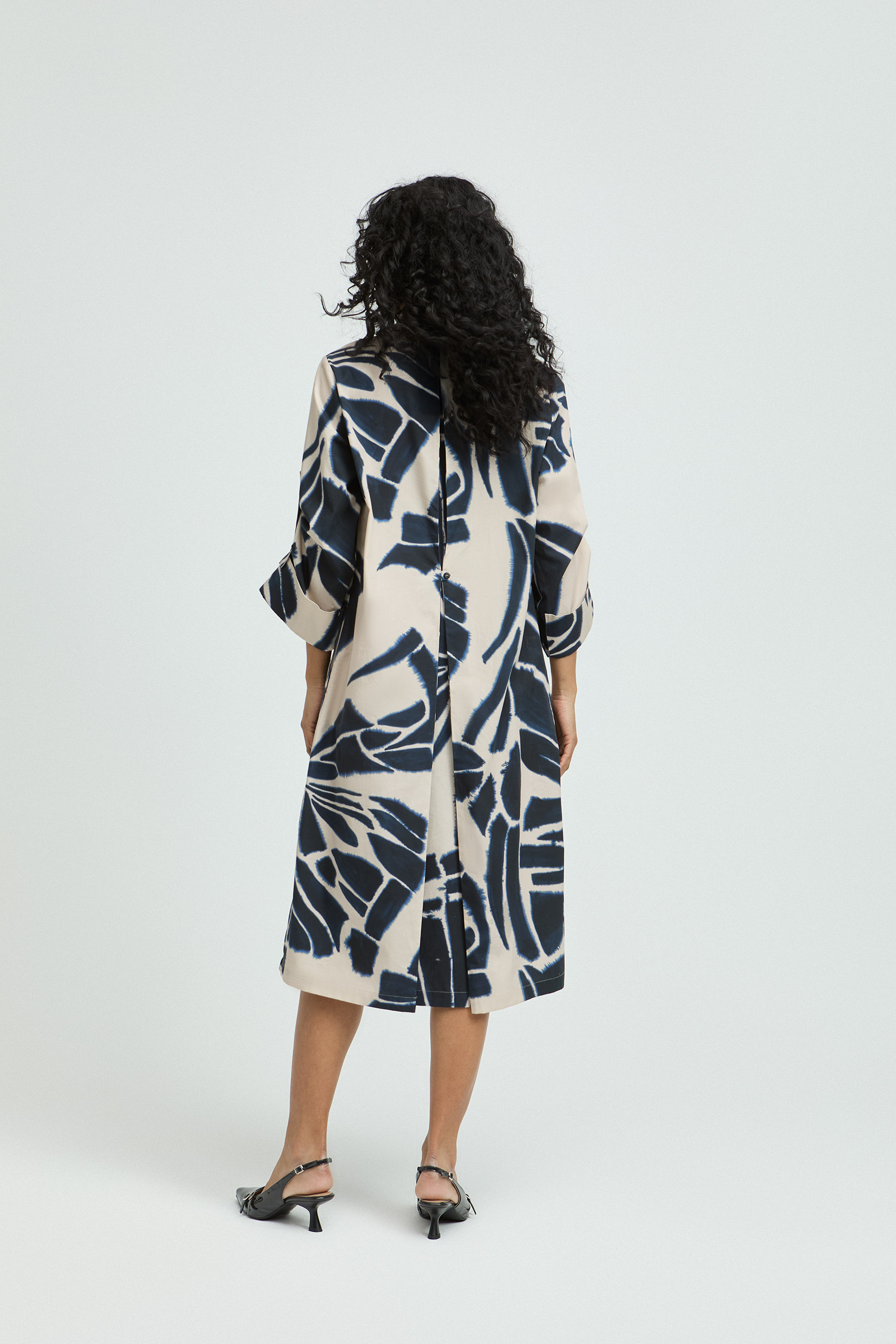 Robe boutonnée avec imprimé