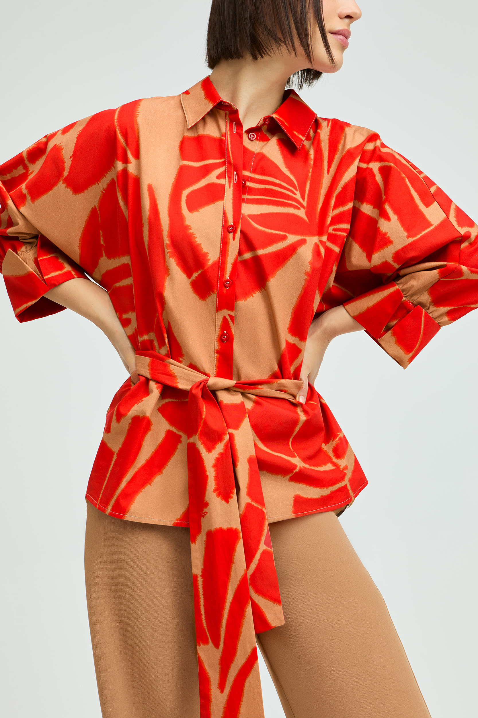Katoenen blouse met print