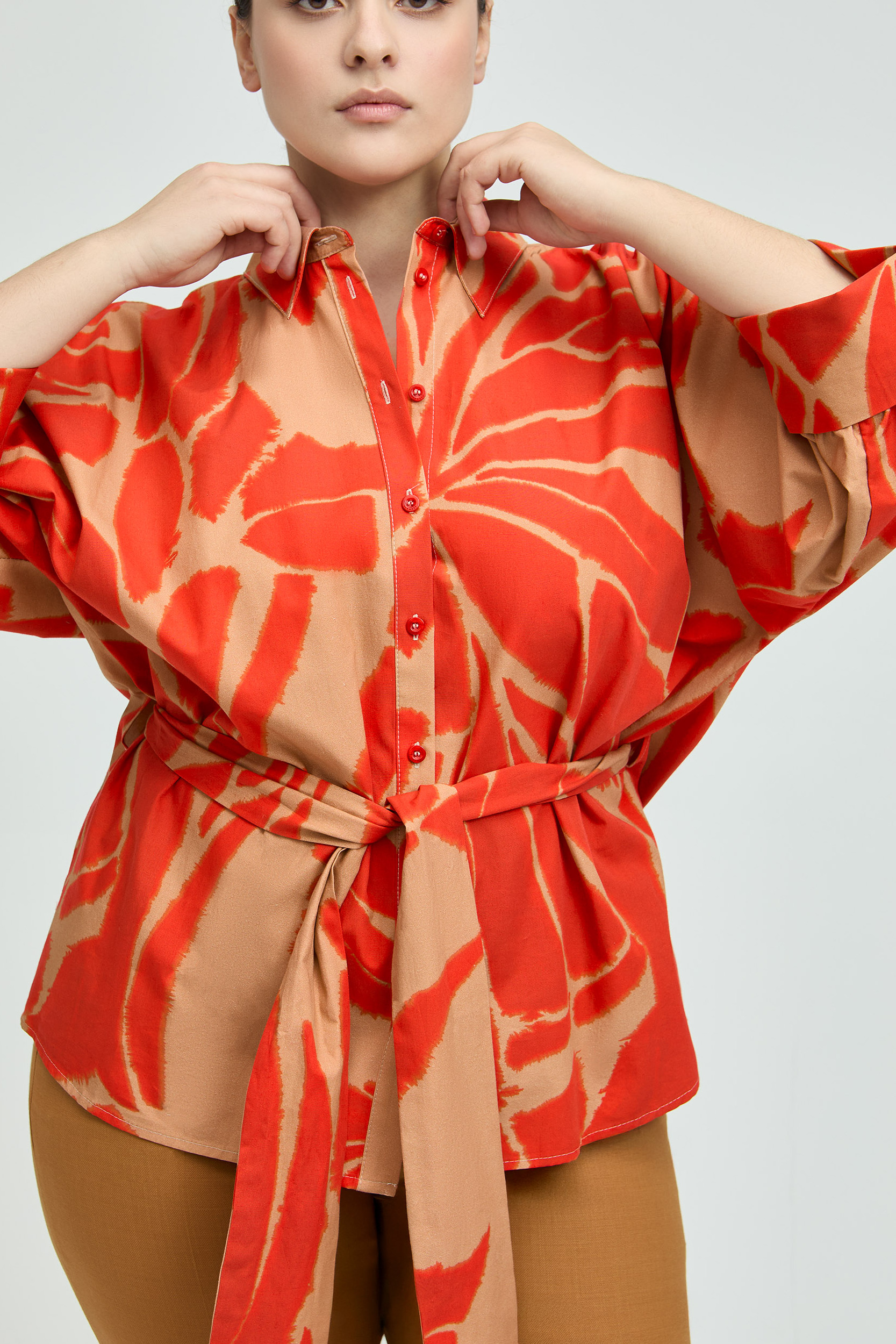 Katoenen blouse met print
