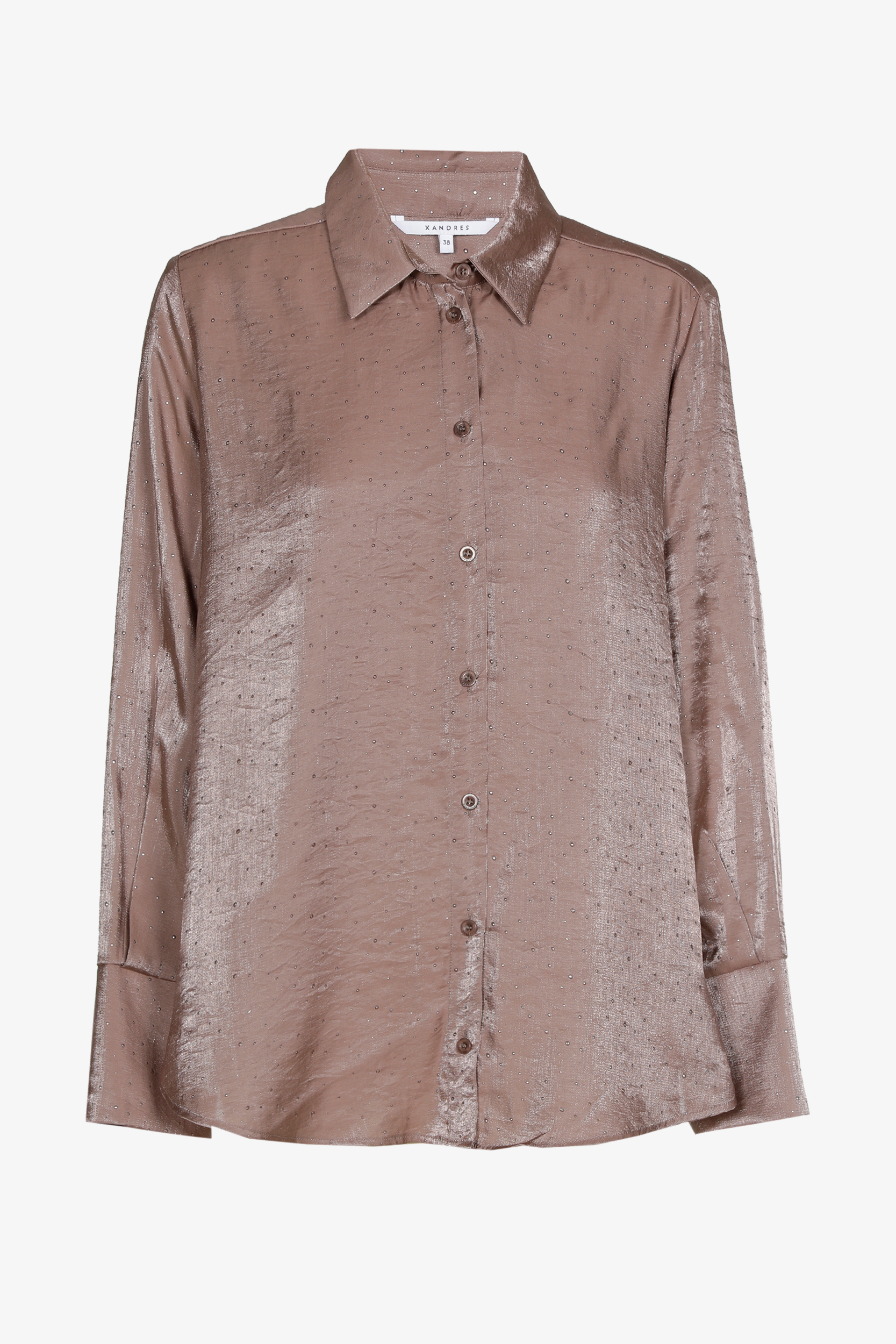 Hemdblouse met fijne studs