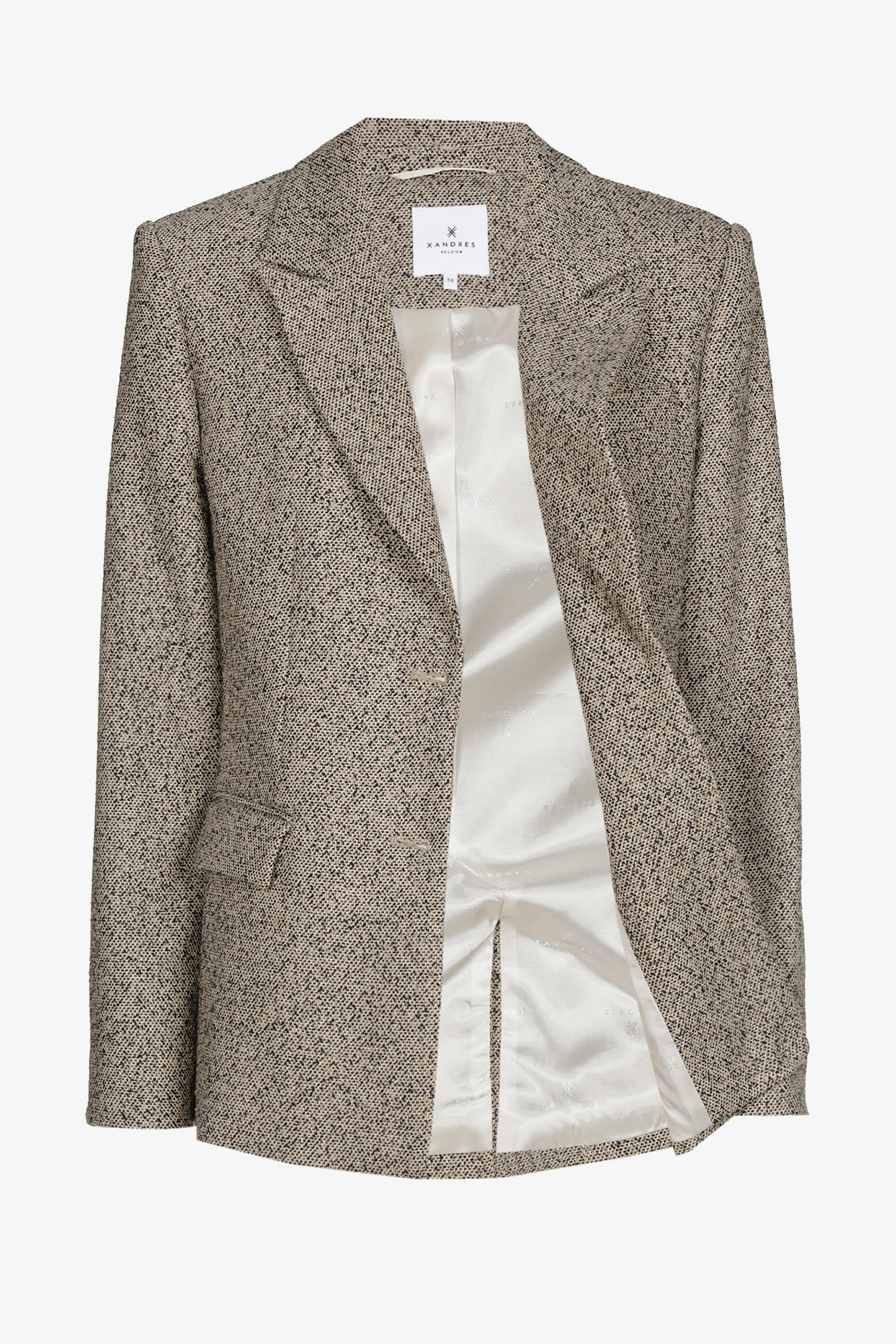 Geklede blazer uit bouclette stof